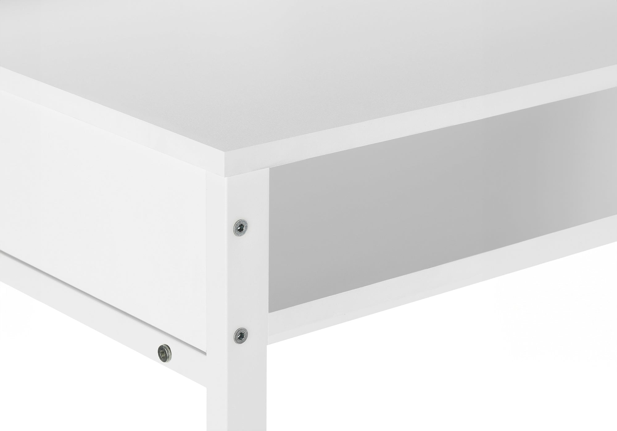 BUREAU D'ORDINATEUR - 48"L / BLANC / HAUTEUR DEBOUT BLANC ( Meuble Mtl ) 