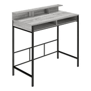 BUREAU D'ORDINATEUR - 48"L / GRIS / NOIR HAUTEUR DEBOUT ( Meuble Mtl ) 