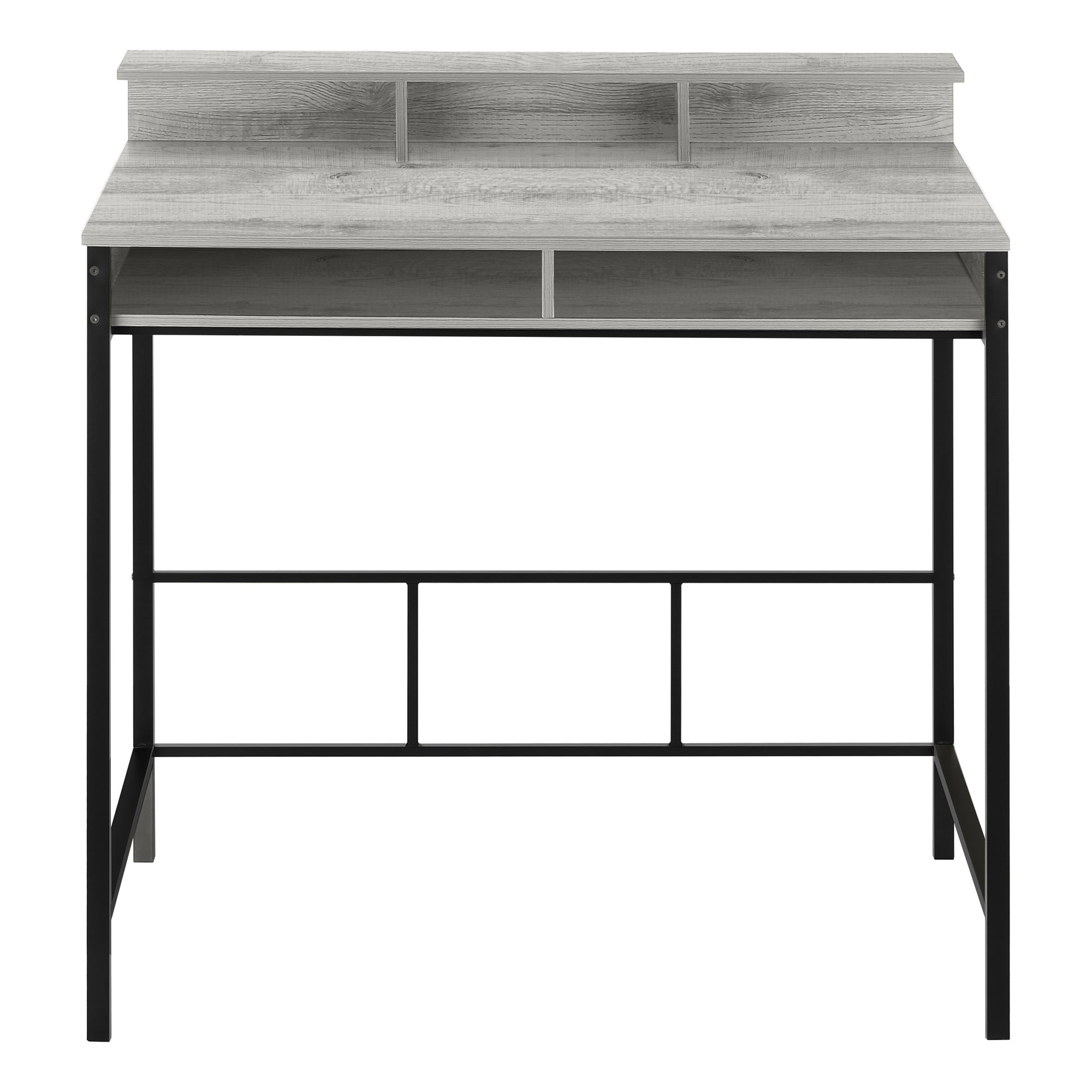 BUREAU D'ORDINATEUR - 48"L / GRIS / NOIR HAUTEUR DEBOUT ( Meuble Mtl ) 