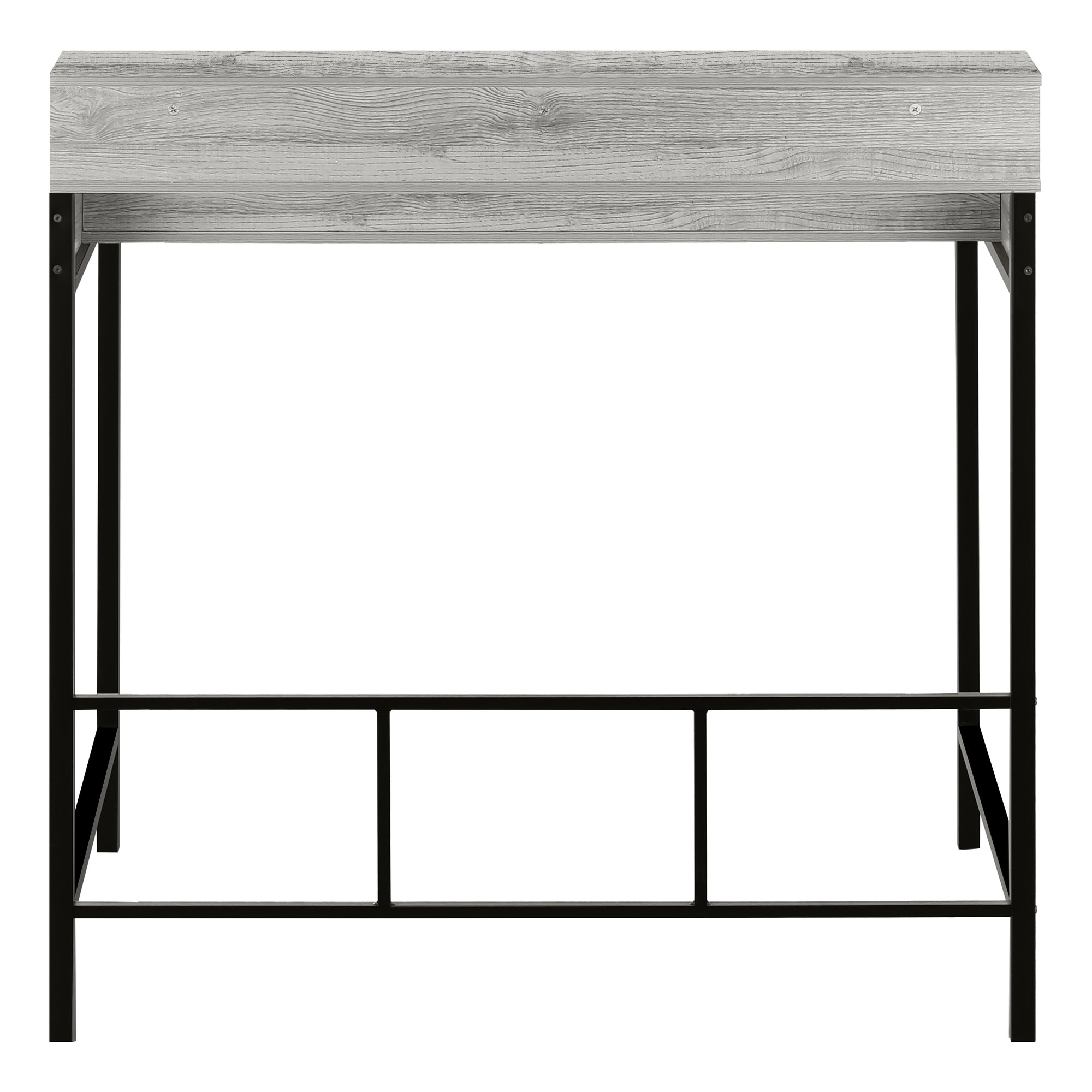 BUREAU D'ORDINATEUR - 48"L / GRIS / NOIR HAUTEUR DEBOUT ( Meuble Mtl ) 