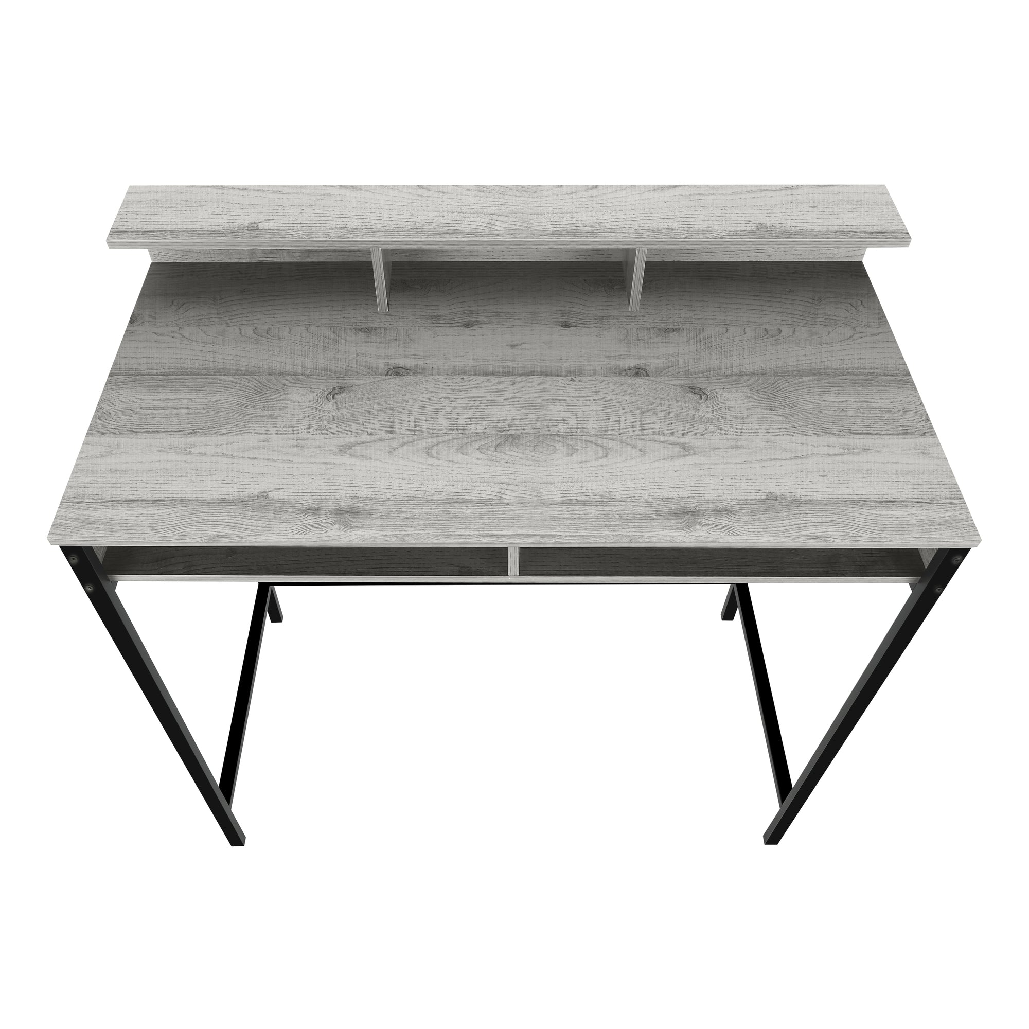 BUREAU D'ORDINATEUR - 48"L / GRIS / NOIR HAUTEUR DEBOUT ( Meuble Mtl ) 