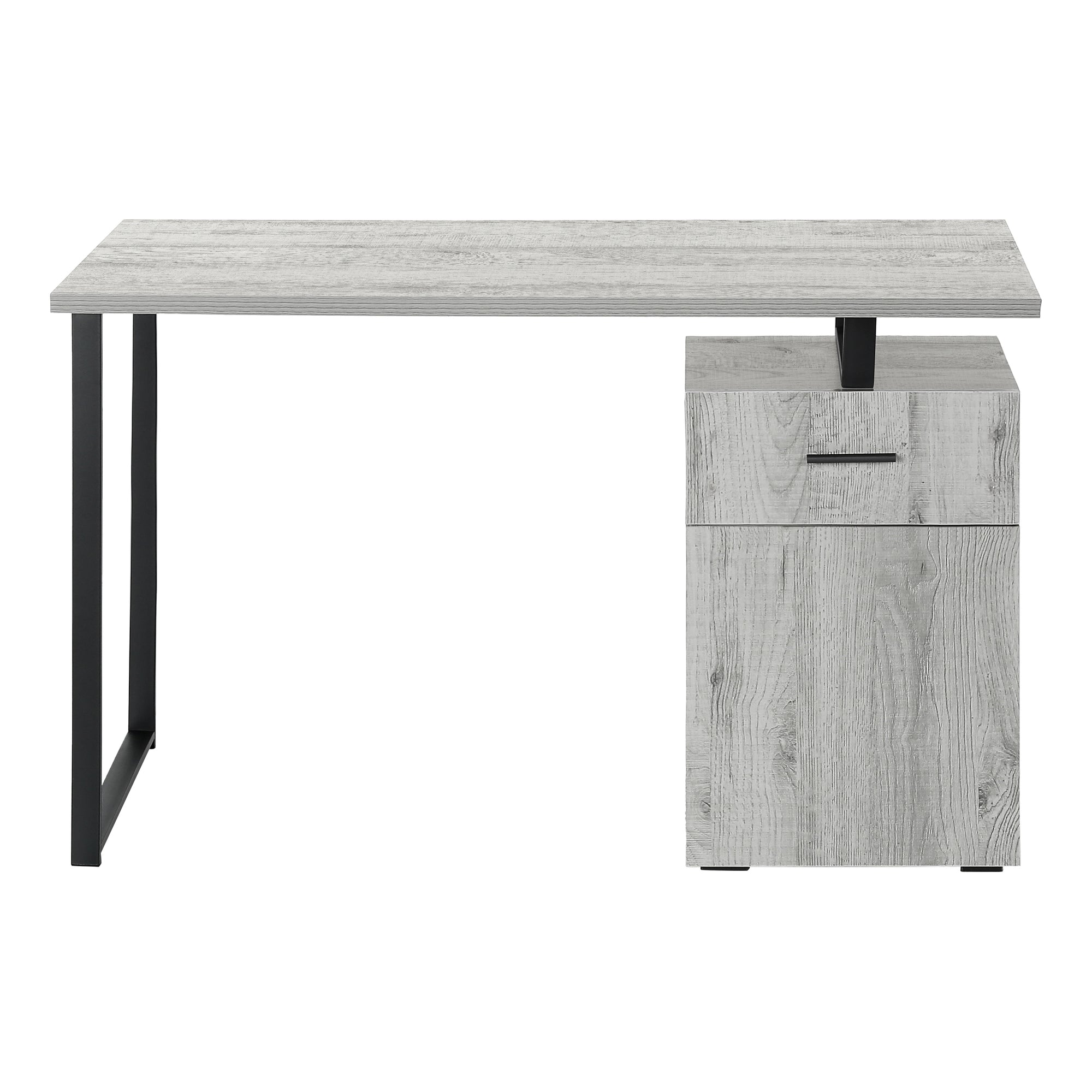 BUREAU D'ORDINATEUR - 48"L / GRIS ORIENTATION GAUCHE OU DROITE 