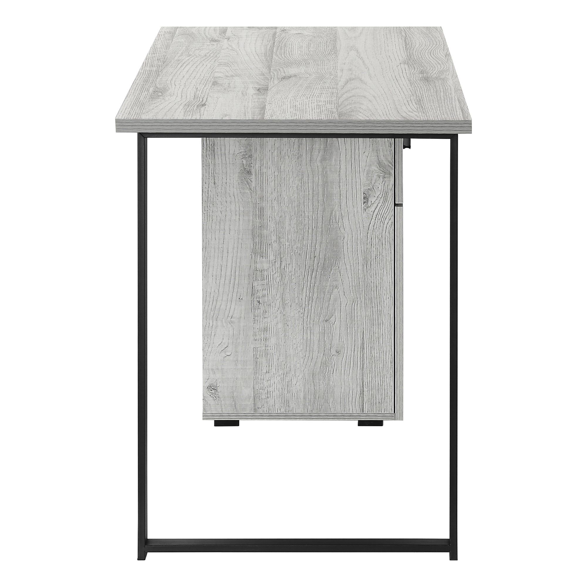 BUREAU D'ORDINATEUR - 48"L / GRIS ORIENTATION GAUCHE OU DROITE 