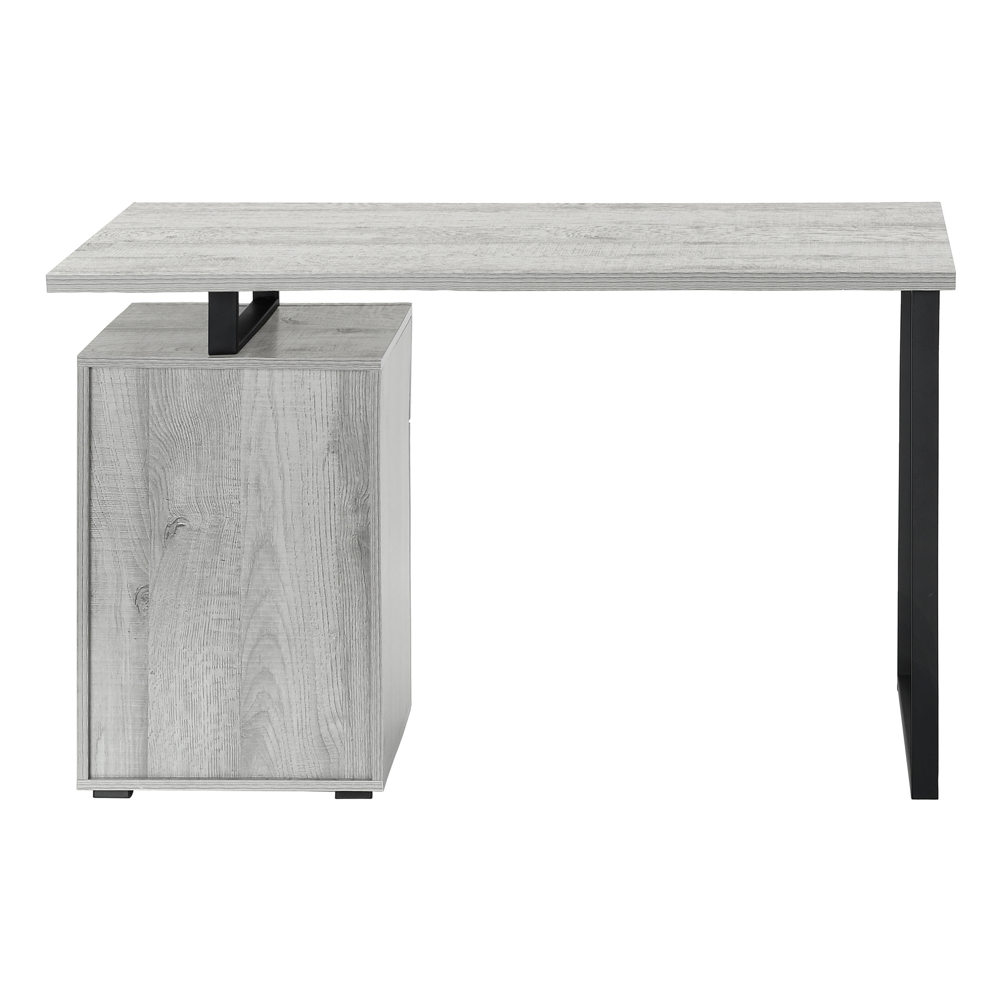BUREAU D'ORDINATEUR - 48"L / GRIS ORIENTATION GAUCHE OU DROITE 
