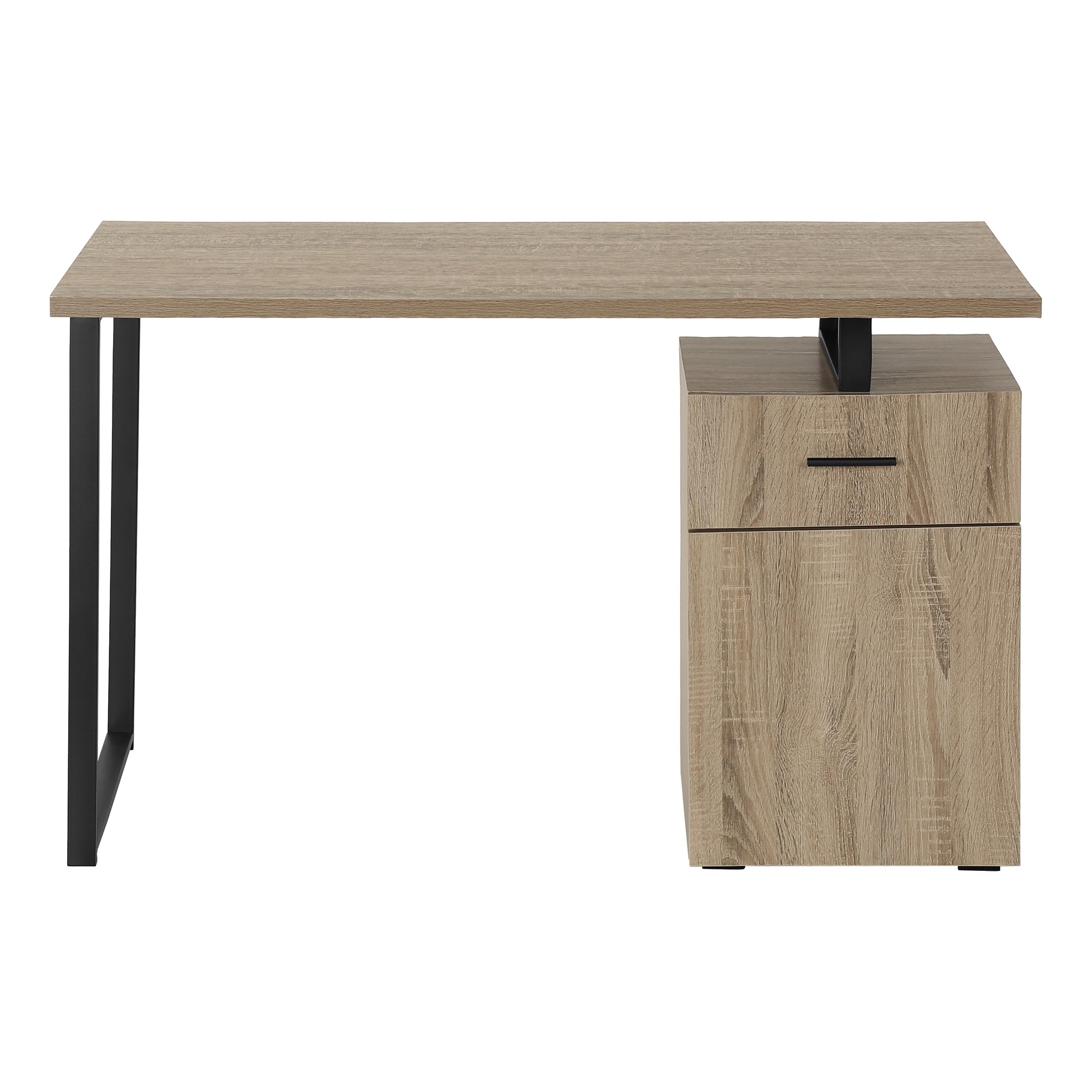 BUREAU D'ORDINATEUR - 48"L / TAUPE FONCÉ ORIENTATION GAUCHE OU DROITE ( Meuble Mtl ) 