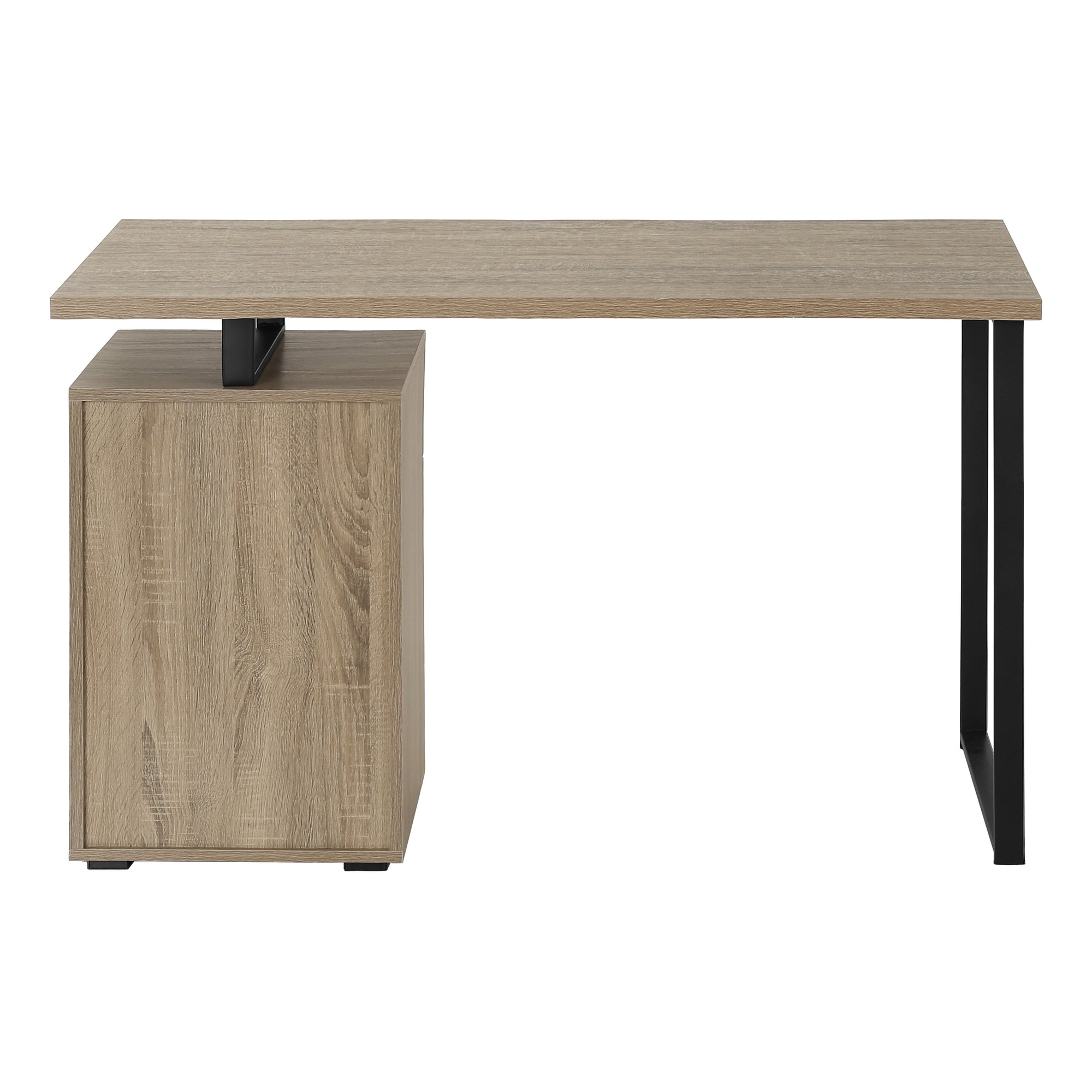 BUREAU D'ORDINATEUR - 48"L / TAUPE FONCÉ ORIENTATION GAUCHE OU DROITE ( Meuble Mtl ) 