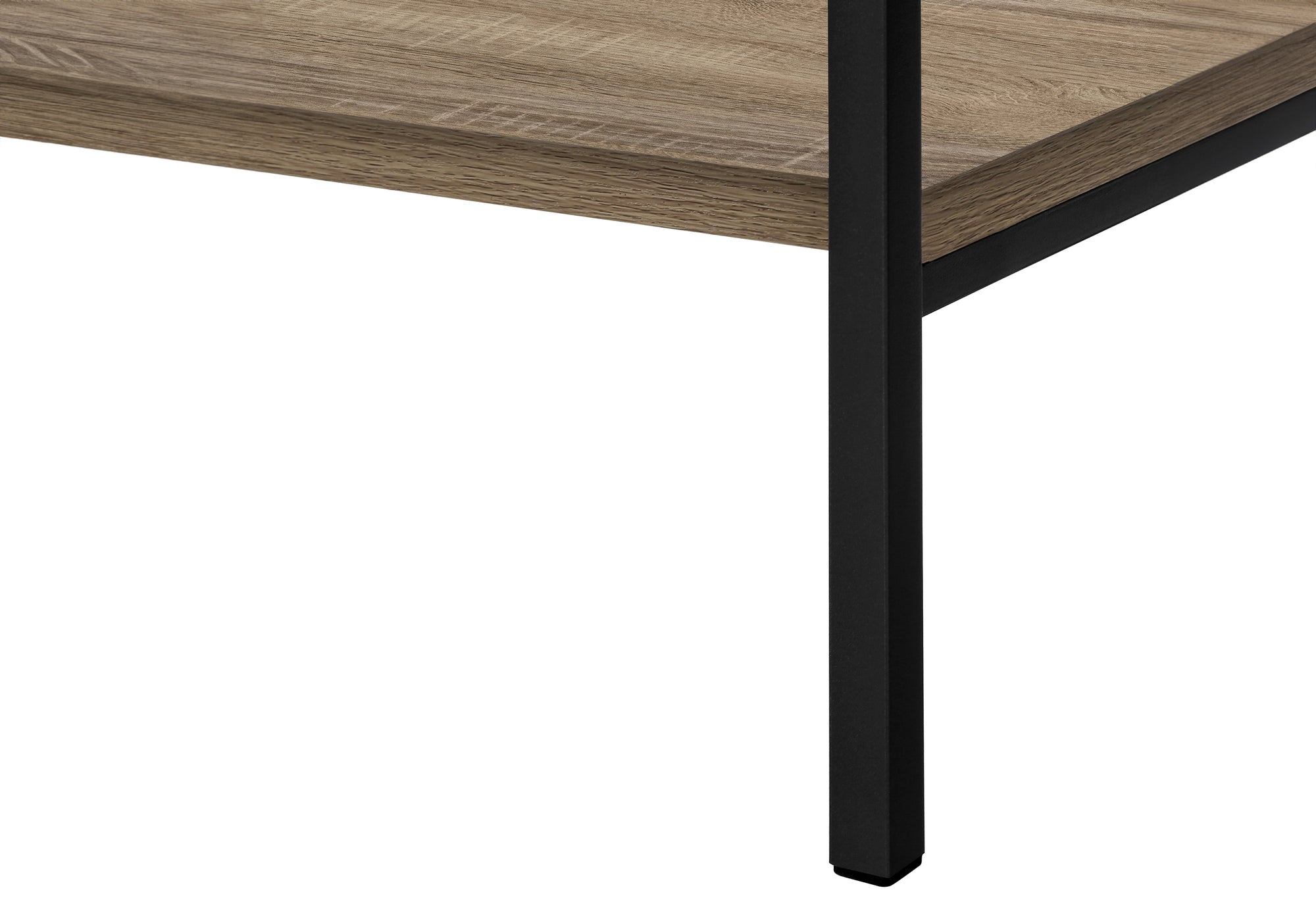 BIBLIOTHÈQUE - 48"H / TAUPE FONCÉ / MÉTAL NOIR