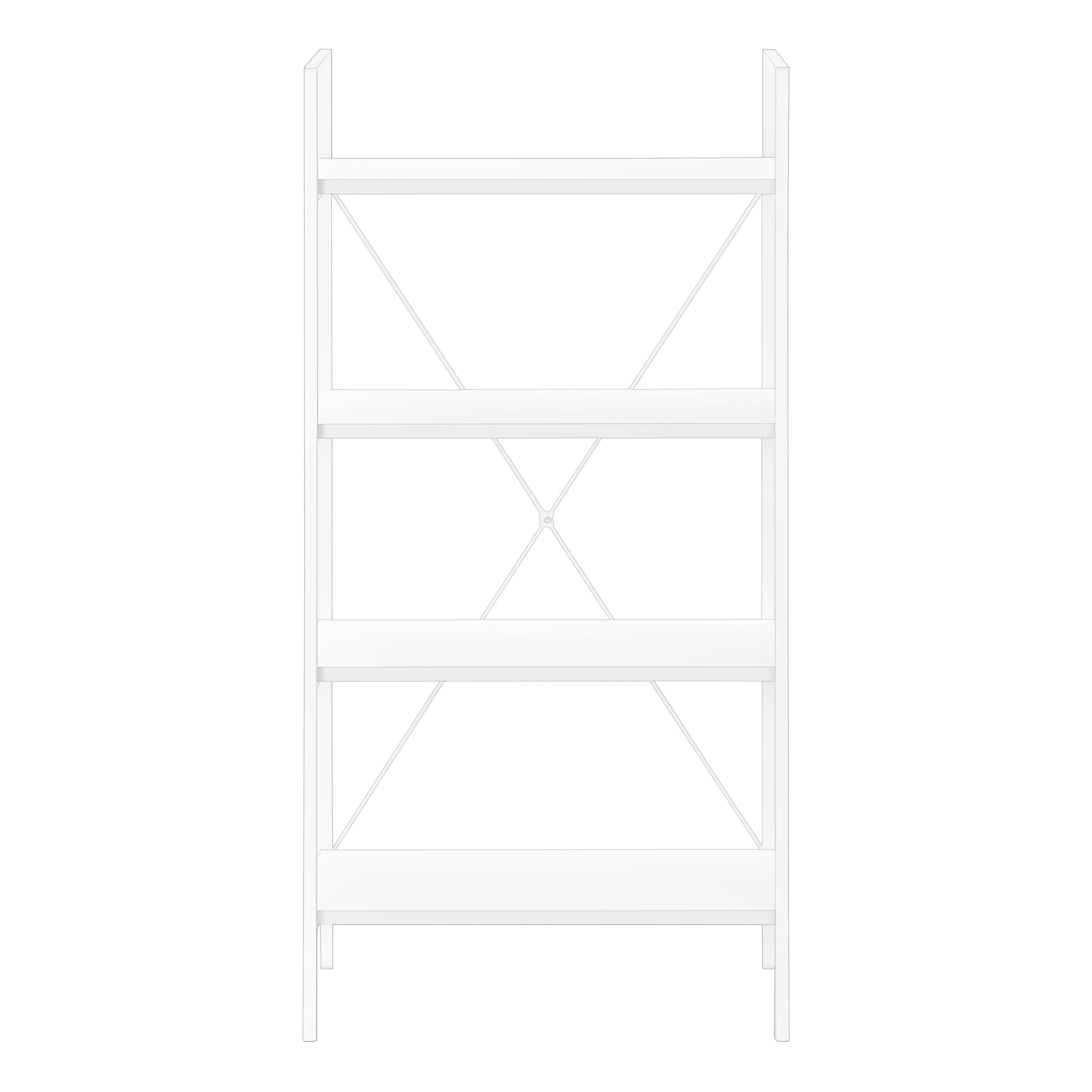 BIBLIOTHÈQUE - 48"H / BLANC / MÉTAL BLANC ( Meuble Mtl )