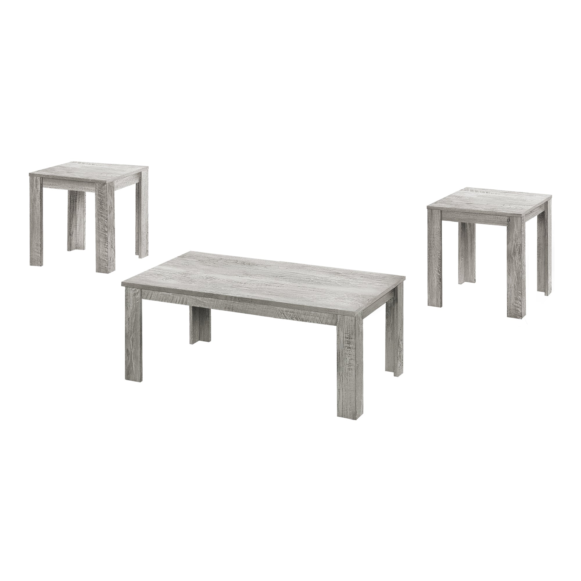 SET DE TABLE - SET 3PCS / GRIS INDUSTRIEL ( Meuble Mtl ) 