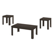 SET DE TABLE - SET 3PCS / CHENE MARRON ( Meuble Mtl ) 