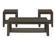 SET DE TABLE - SET 3PCS / CHENE MARRON ( Meuble Mtl )
