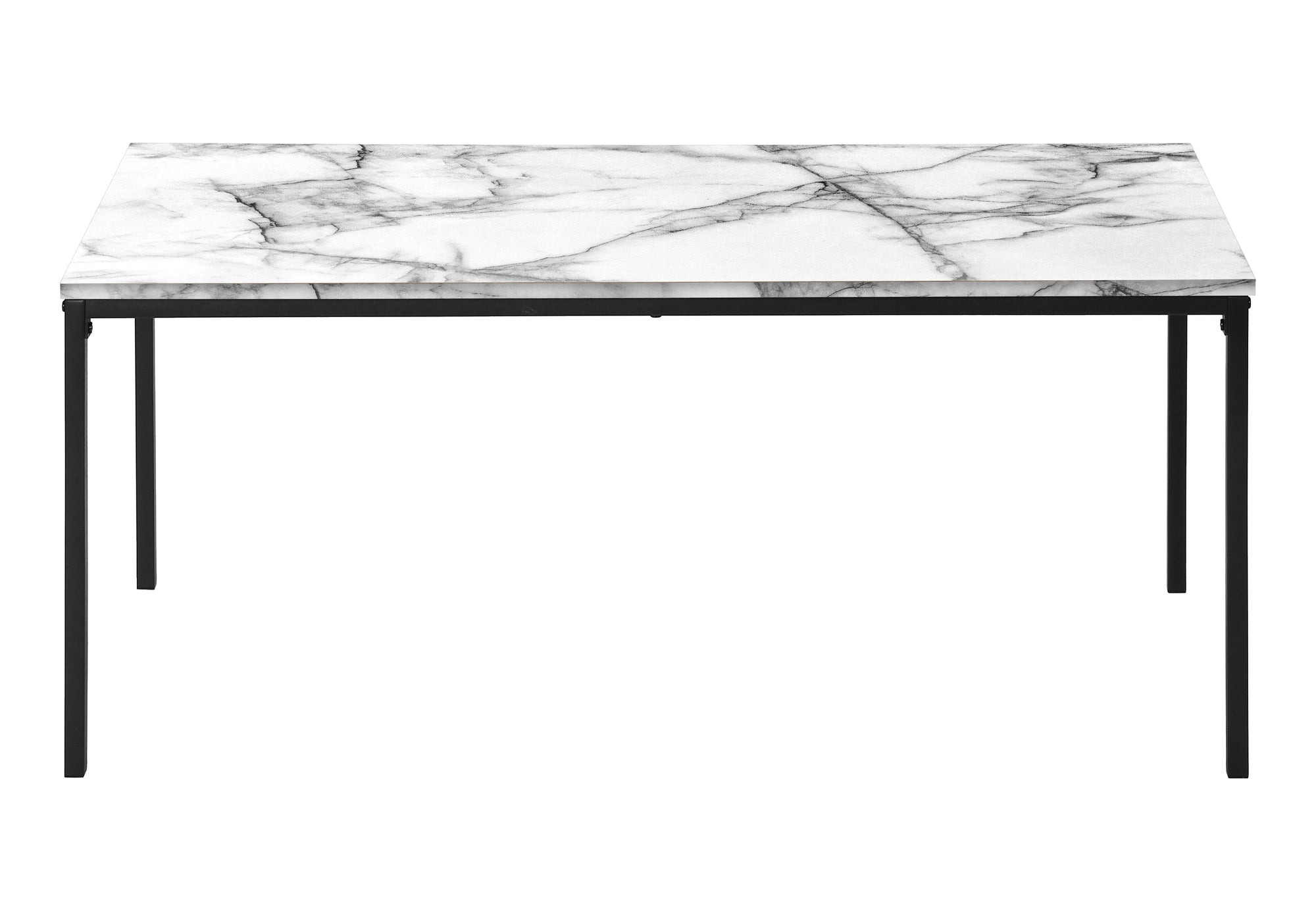 ENSEMBLE DE TABLE - ENSEMBLE 3PCS / MARBRE BLANC / MÉTAL NOIR