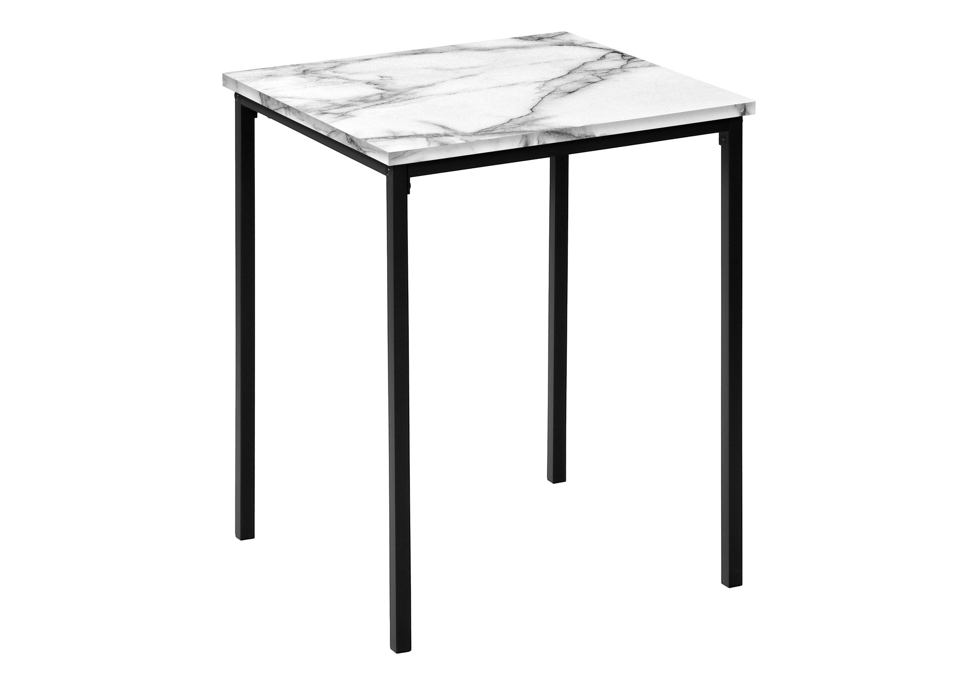 ENSEMBLE DE TABLE - ENSEMBLE 3PCS / MARBRE BLANC / MÉTAL NOIR