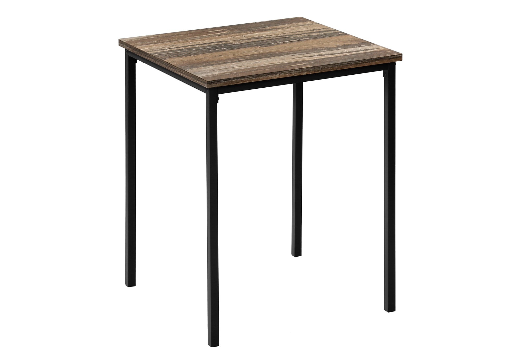 ENSEMBLE DE TABLE - ENSEMBLE 3PCS / BRUN RÉCUPÉRÉ / MÉTAL NOIR