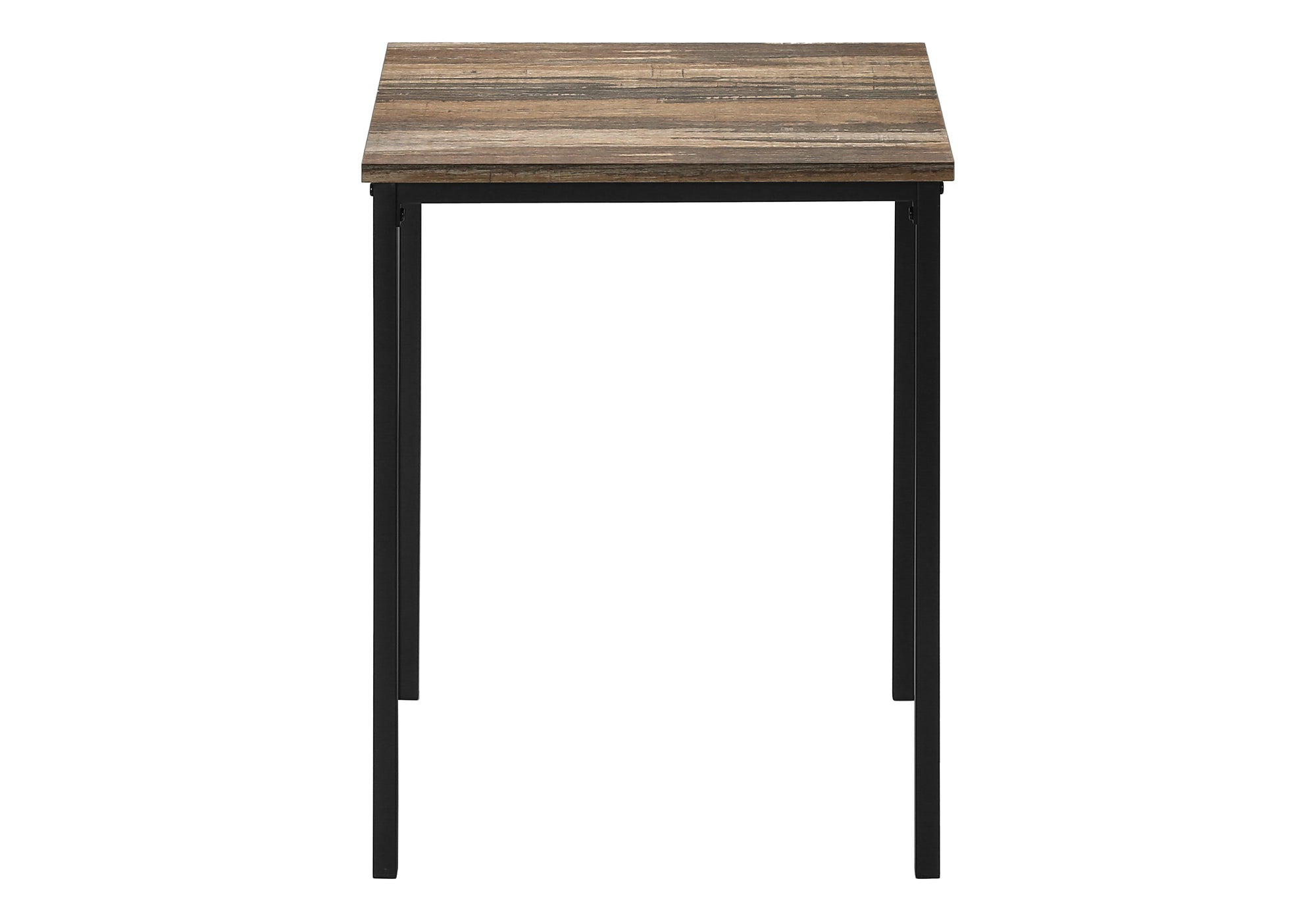 ENSEMBLE DE TABLE - ENSEMBLE 3PCS / BRUN RÉCUPÉRÉ / MÉTAL NOIR