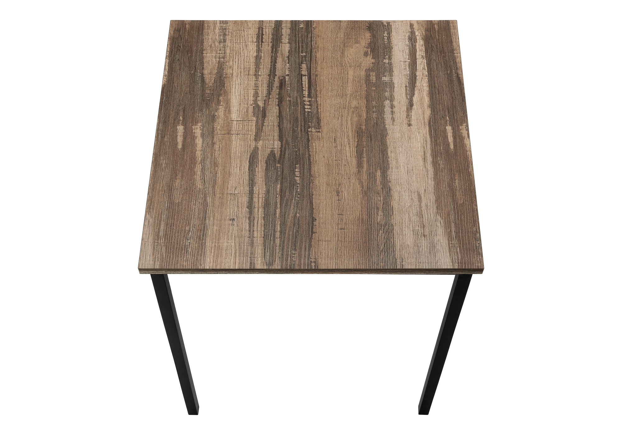 ENSEMBLE DE TABLE - ENSEMBLE 3PCS / BRUN RÉCUPÉRÉ / MÉTAL NOIR