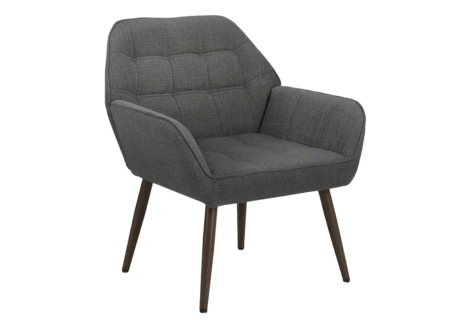 Fauteuil d'Appoint Vert Foncé et Pieds Fini Noyer