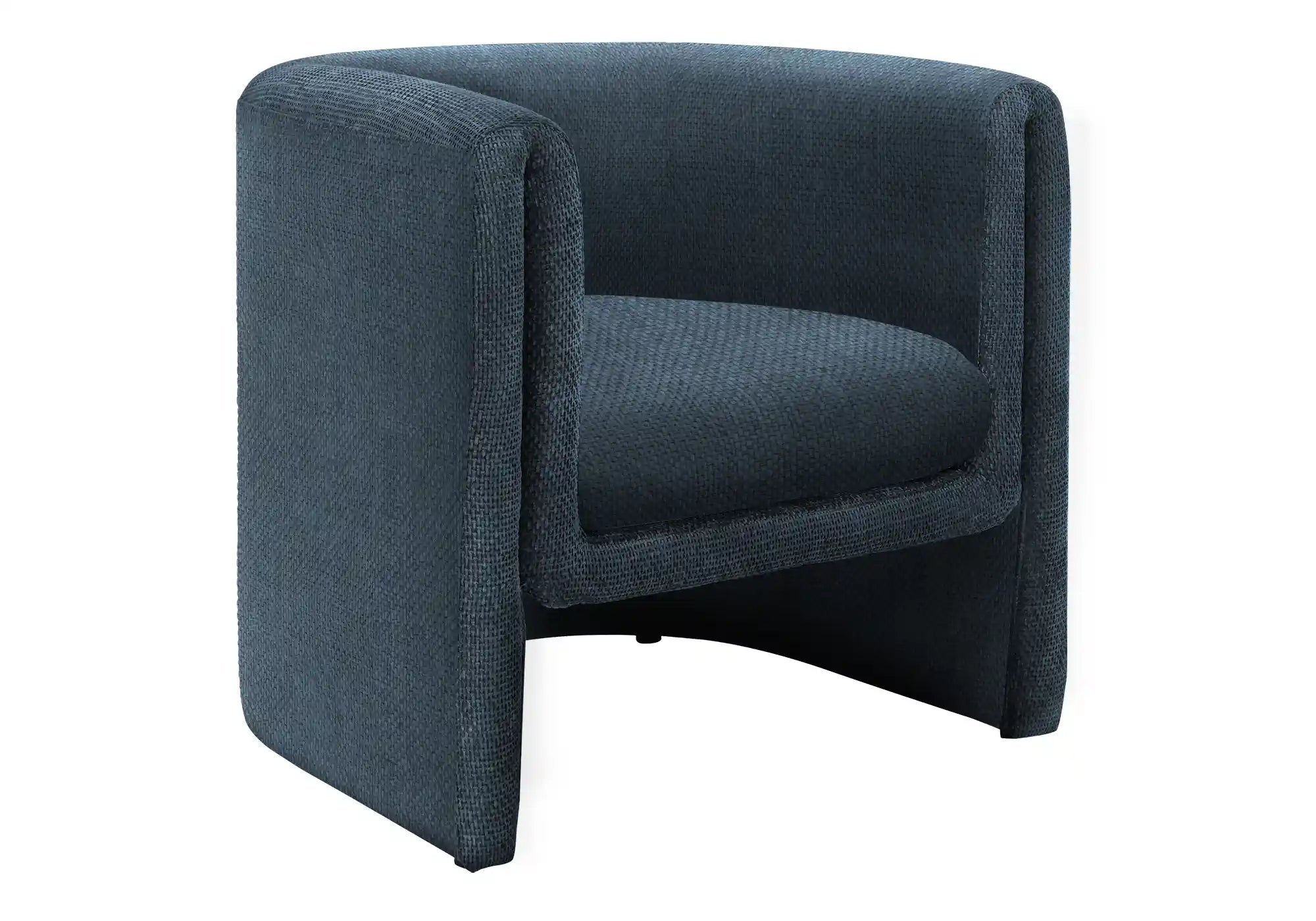Fauteuil d'Appoint Tonneau 29 po en Tissu Bleu