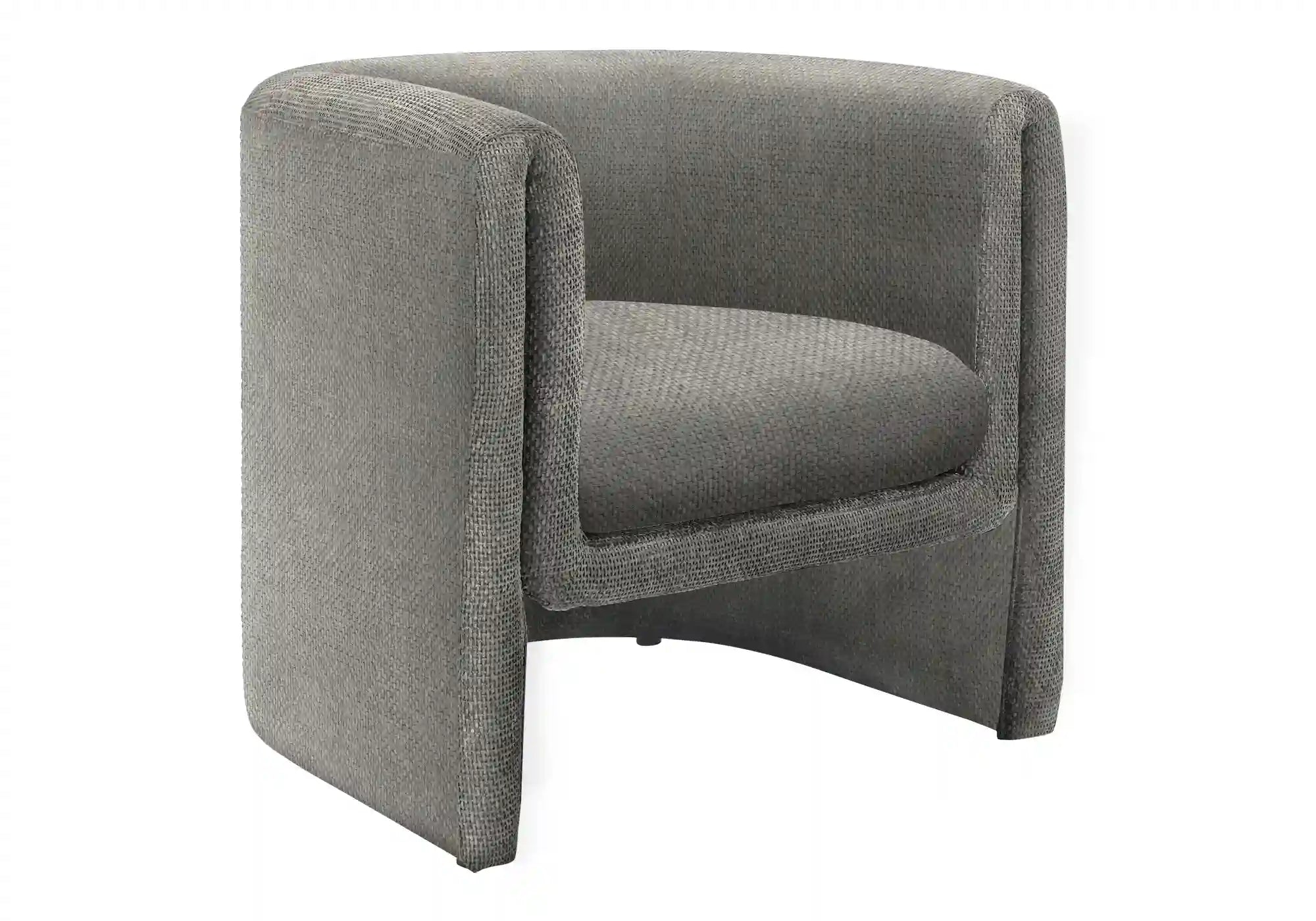 Fauteuil d'Appoint Tonneau 29 po en Tissu Bleu