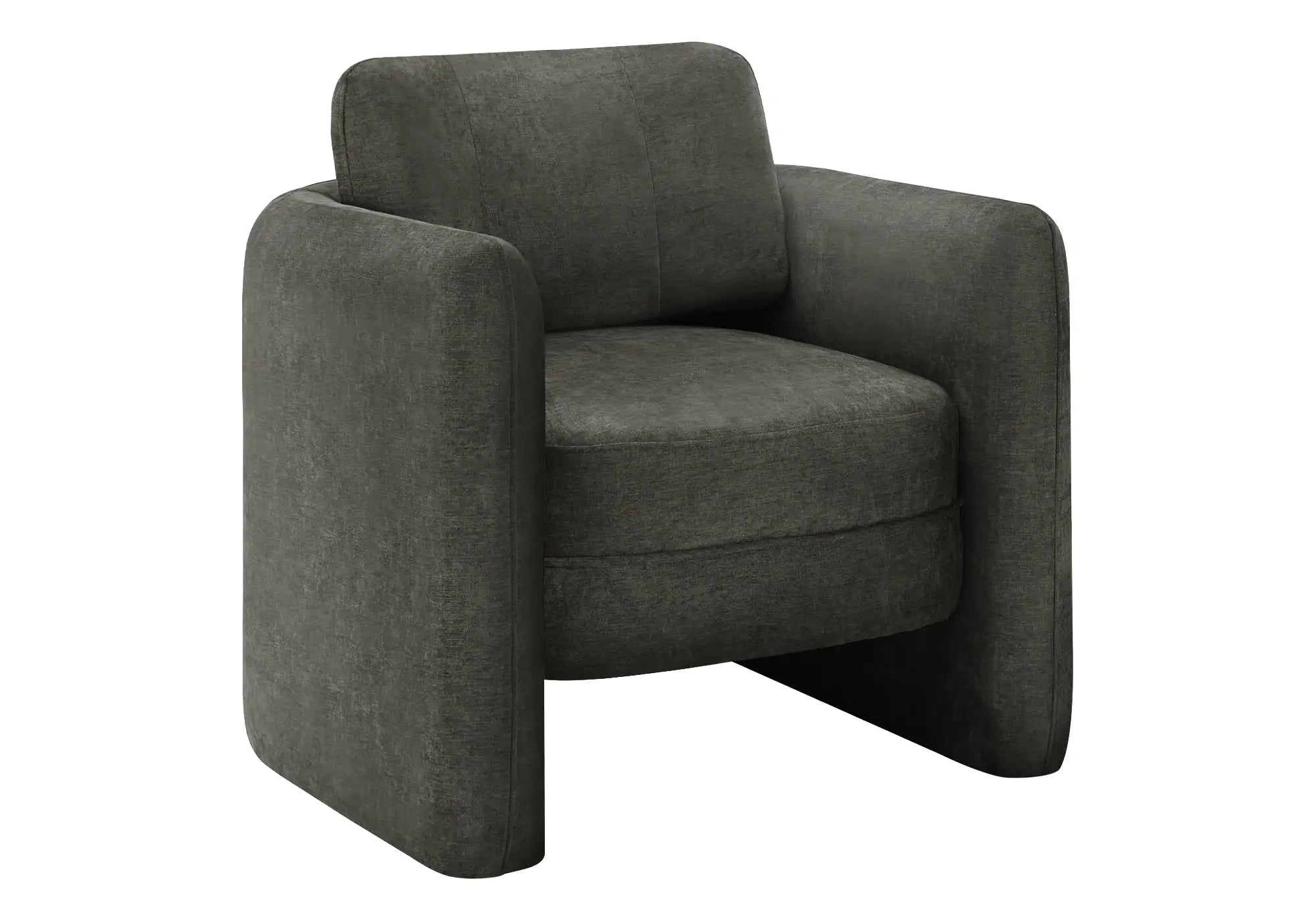 Fauteuil d'Appoint Tonneau 32 po en Tissu Noir