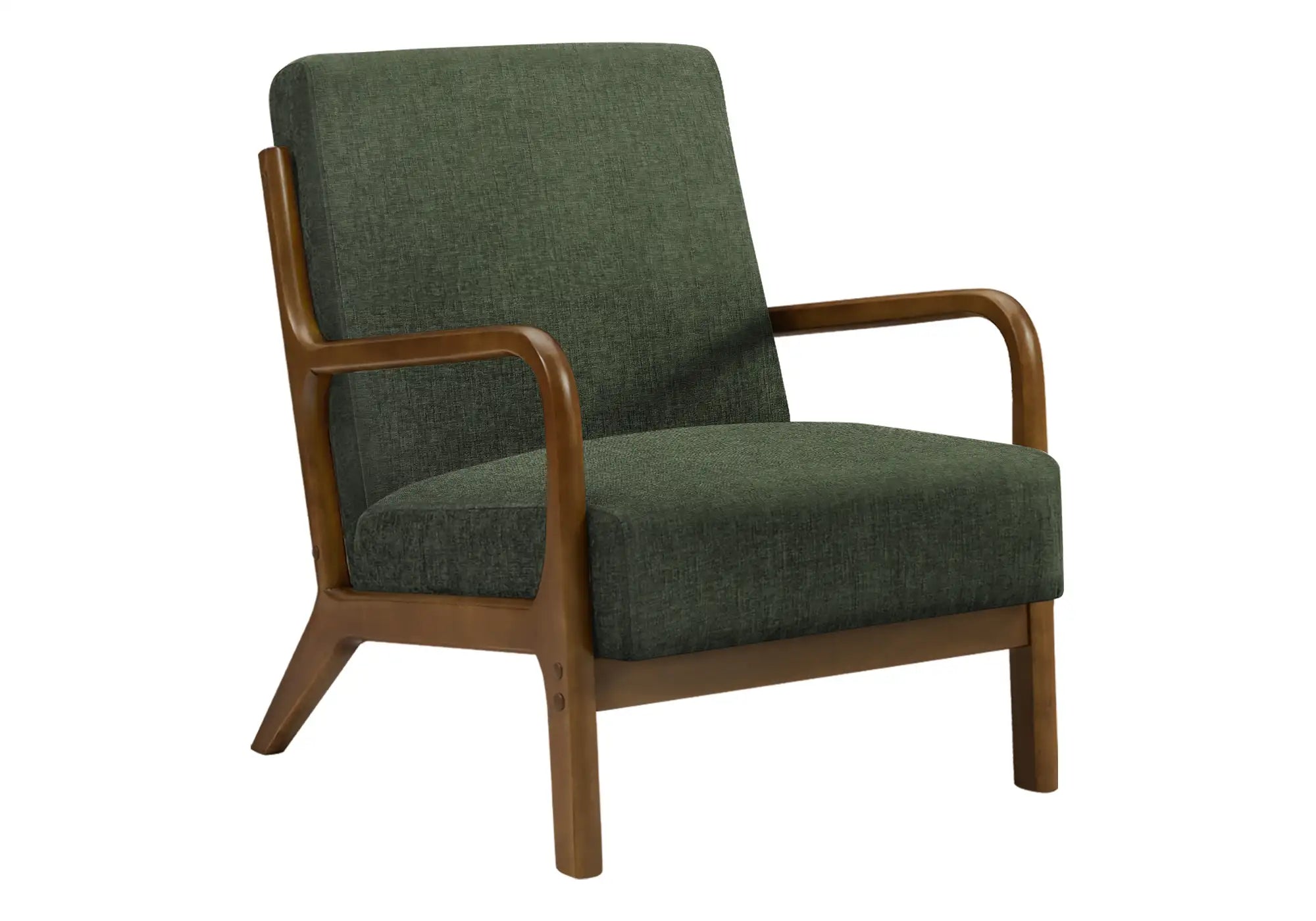 Fauteuil d'Appoint Brun Clair avec Accoudoirs en Bois Noyer