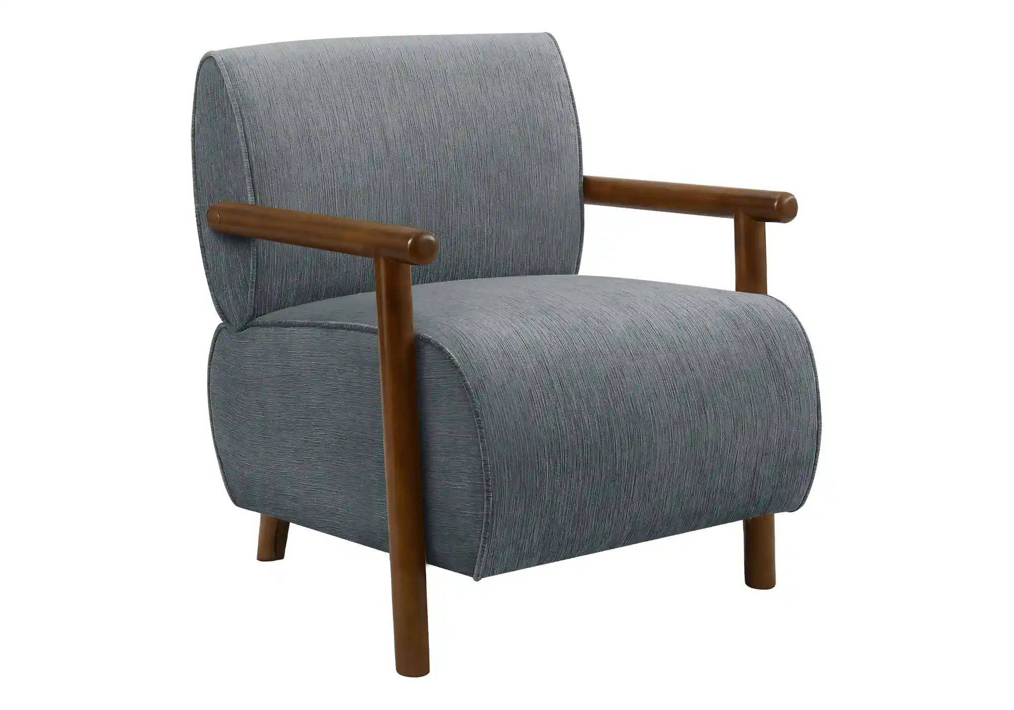 Fauteuil d'Appoint Or Clair avec Accoudoirs en Bois Noyer