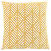 COUSSIN - 18"X 18" / MOTIF GÉOMÉTRIQUE JAUNE / 1PC ( Meuble Mtl ) 