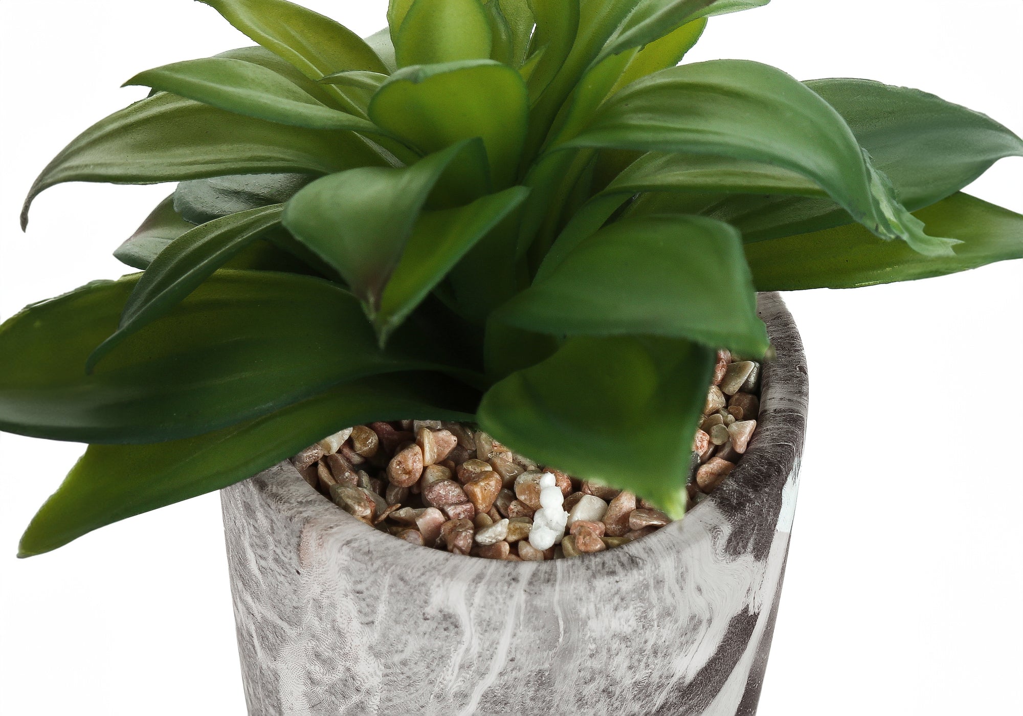 PLANTE ARTIFICIELLE - 2PCS / 7"H SUCCULENTE EN 4" POT CIMENT