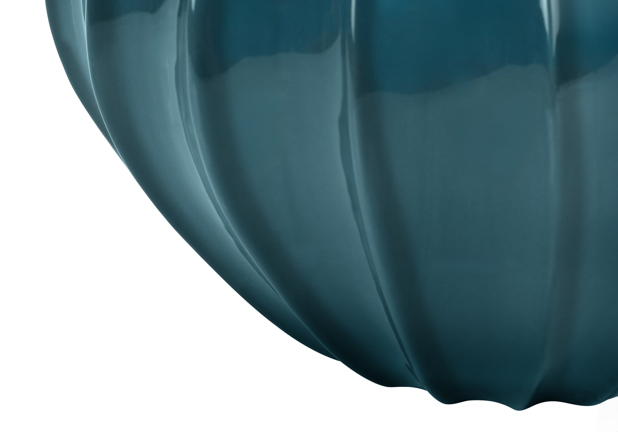 ÉCLAIRAGE - LAMPE DE TABLE 24"H CÉRAMIQUE BLEUE / ABAT-JOUR IVOIRE
