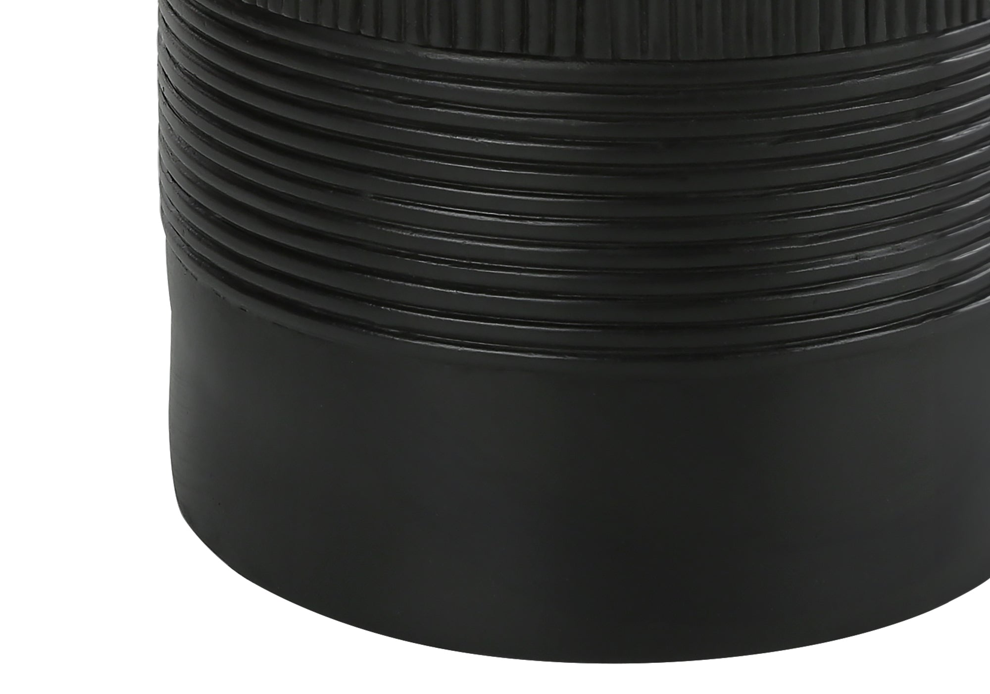 ÉCLAIRAGE - LAMPE DE TABLE 24"H RÉSINE NOIRE / ABAT-JOUR IVOIRE