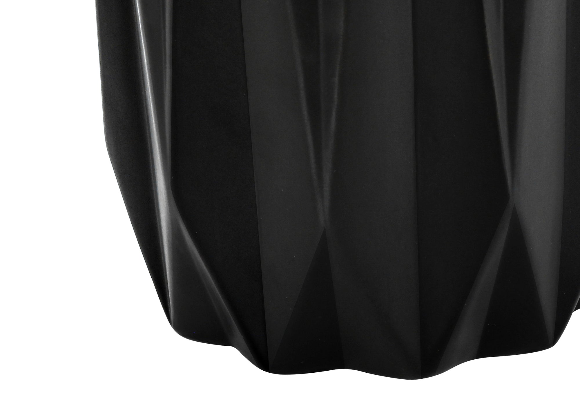 ÉCLAIRAGE - LAMPE DE TABLE 25"H CÉRAMIQUE NOIRE / ABAT-JOUR IVOIRE