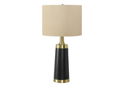 ÉCLAIRAGE - LAMPE DE TABLE 28"H MÉTAL NOIR / ABAT-JOUR BEIGE