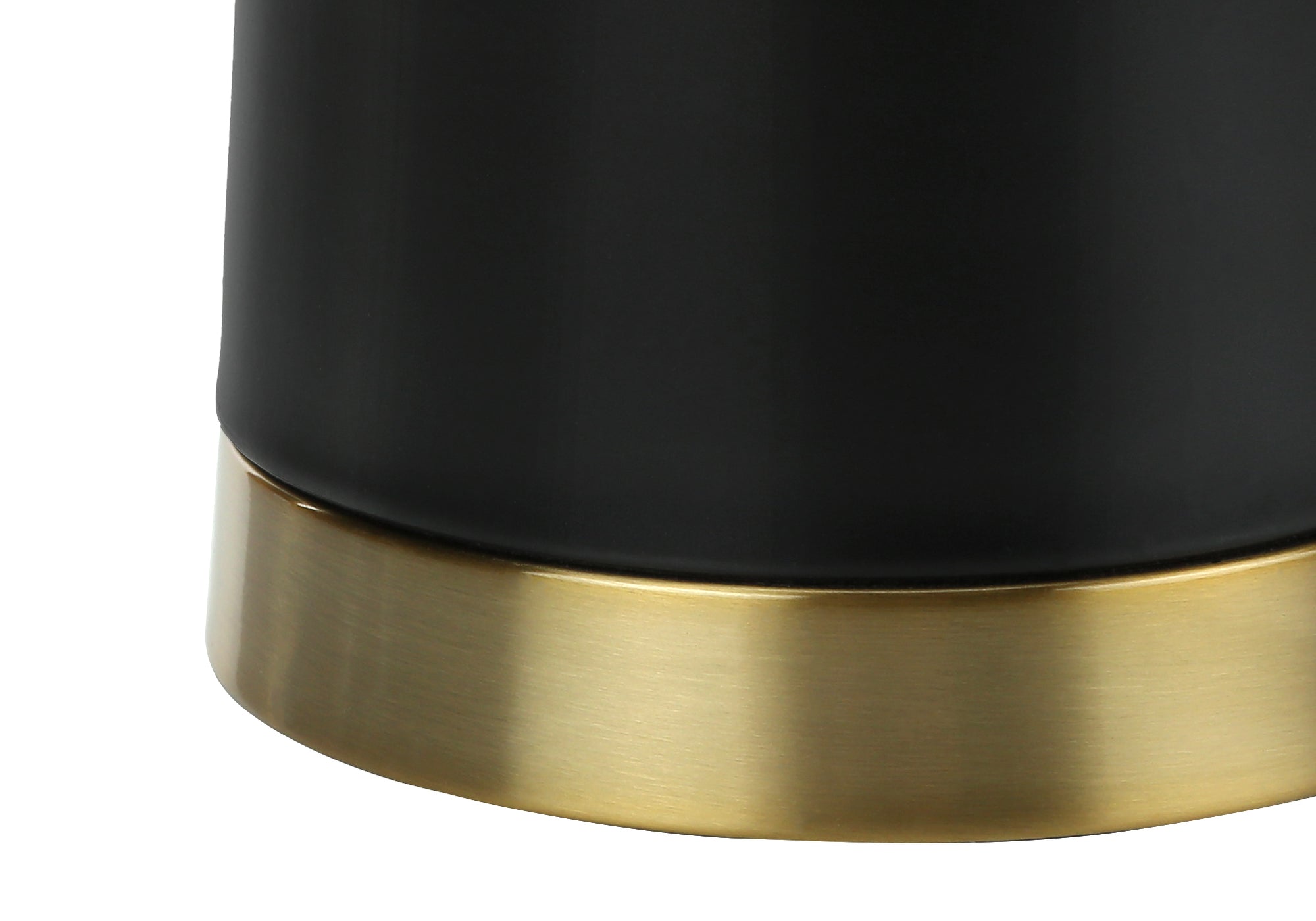 ÉCLAIRAGE - LAMPE DE TABLE 28"H MÉTAL NOIR / ABAT-JOUR BEIGE