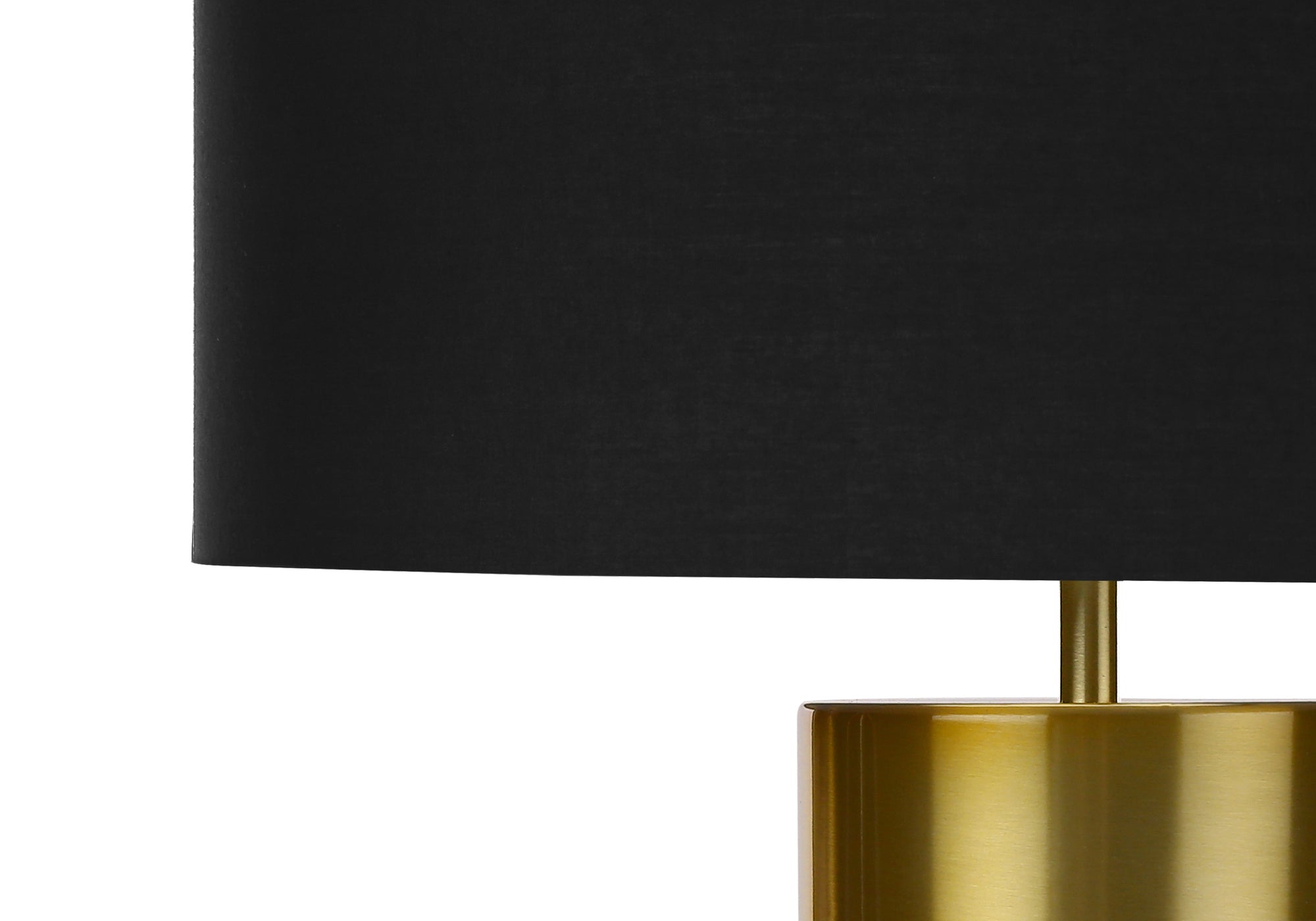 ÉCLAIRAGE - LAMPE DE TABLE 25"H BÉTON NOIR / ABAT-JOUR NOIR