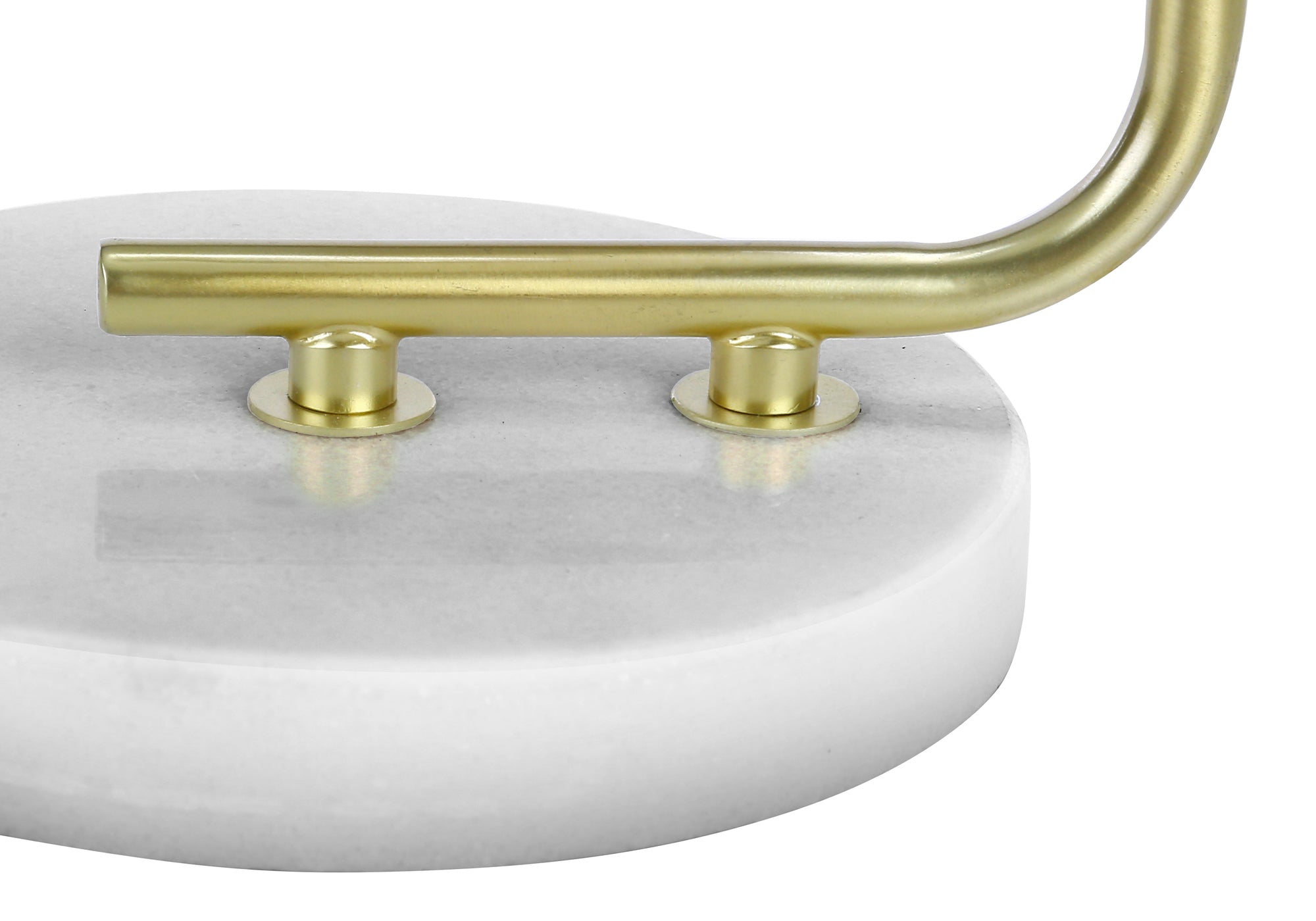 ÉCLAIRAGE - LAMPE DE TABLE 20"H MARBRE BLANC / ABAT-JOUR IVOIRE