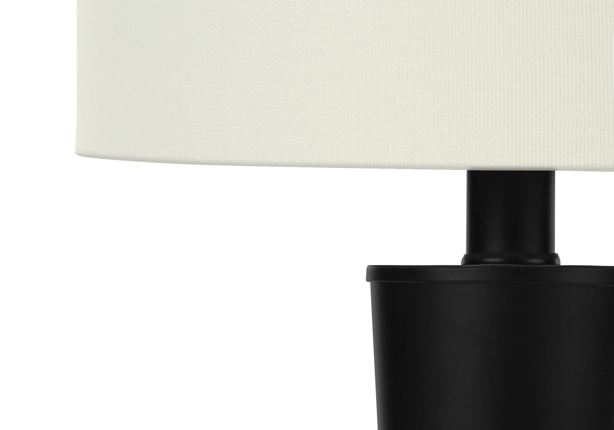ÉCLAIRAGE - LAMPE DE TABLE 2PCS/24"H MÉTAL NOIR / IVOIRE / USB