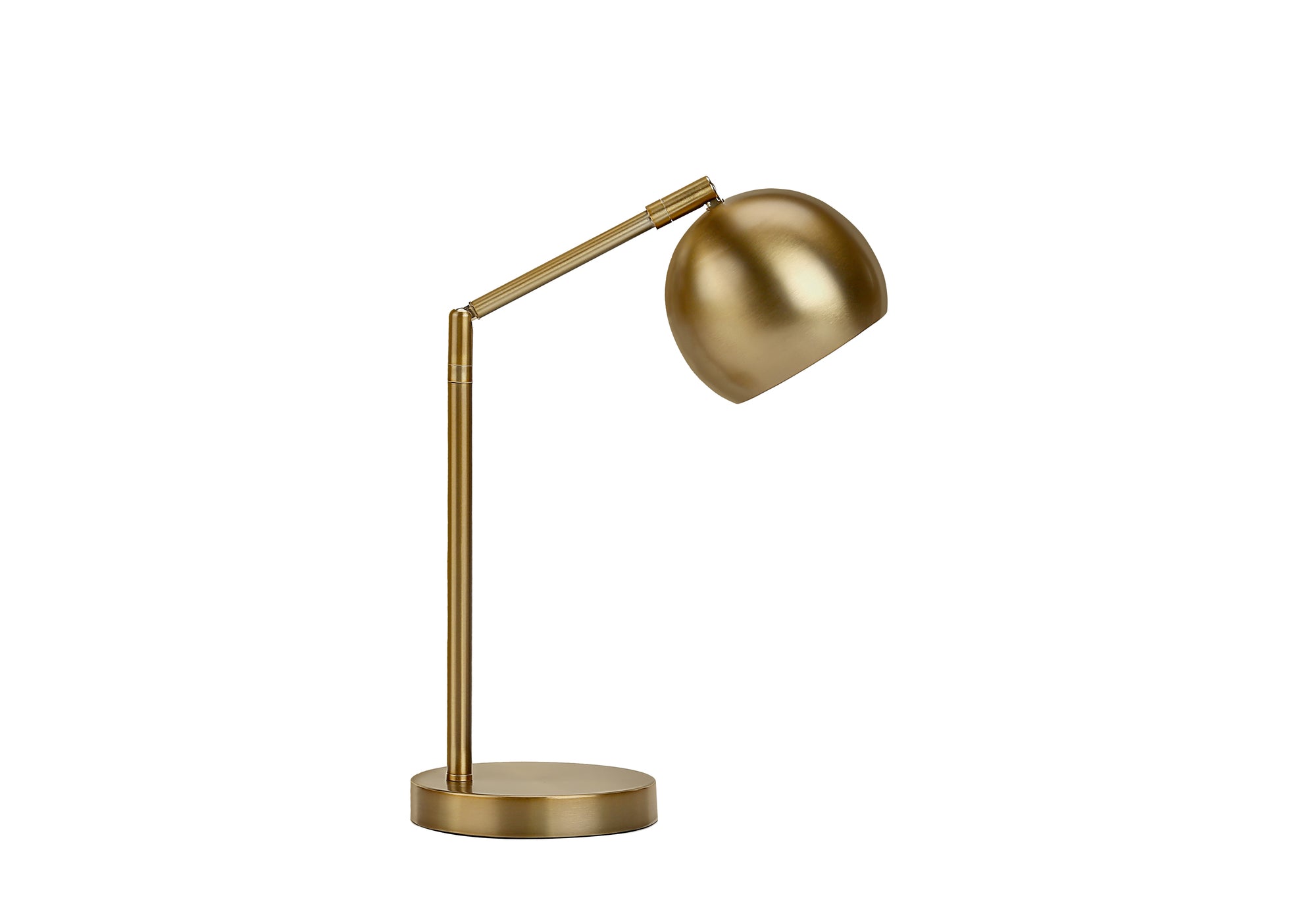 ÉCLAIRAGE - LAMPE DE TABLE 19"H MÉTAL DORÉ / ABAT-JOUR DORÉ