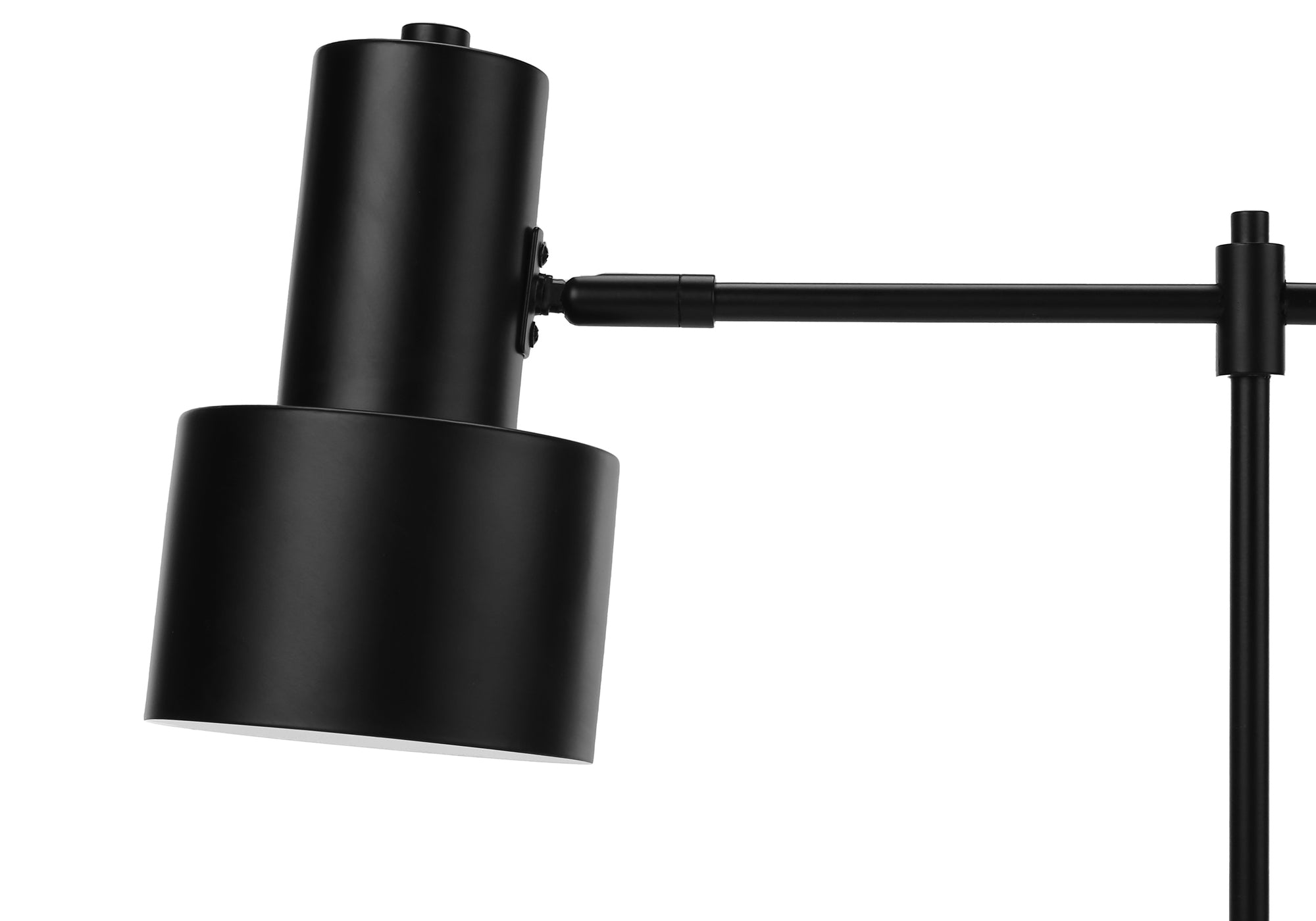 ÉCLAIRAGE - LAMPE DE TABLE 21"H MÉTAL NOIR/abat-jour noir/USB