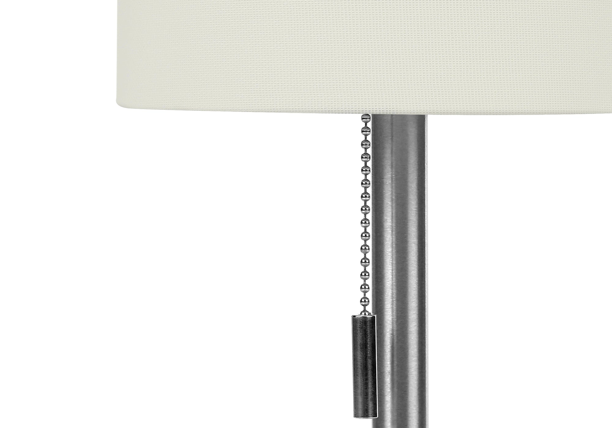 ÉCLAIRAGE - LAMPE DE TABLE 2PCS/17" H MÉTAL NICKEL/IVOIRE/USB