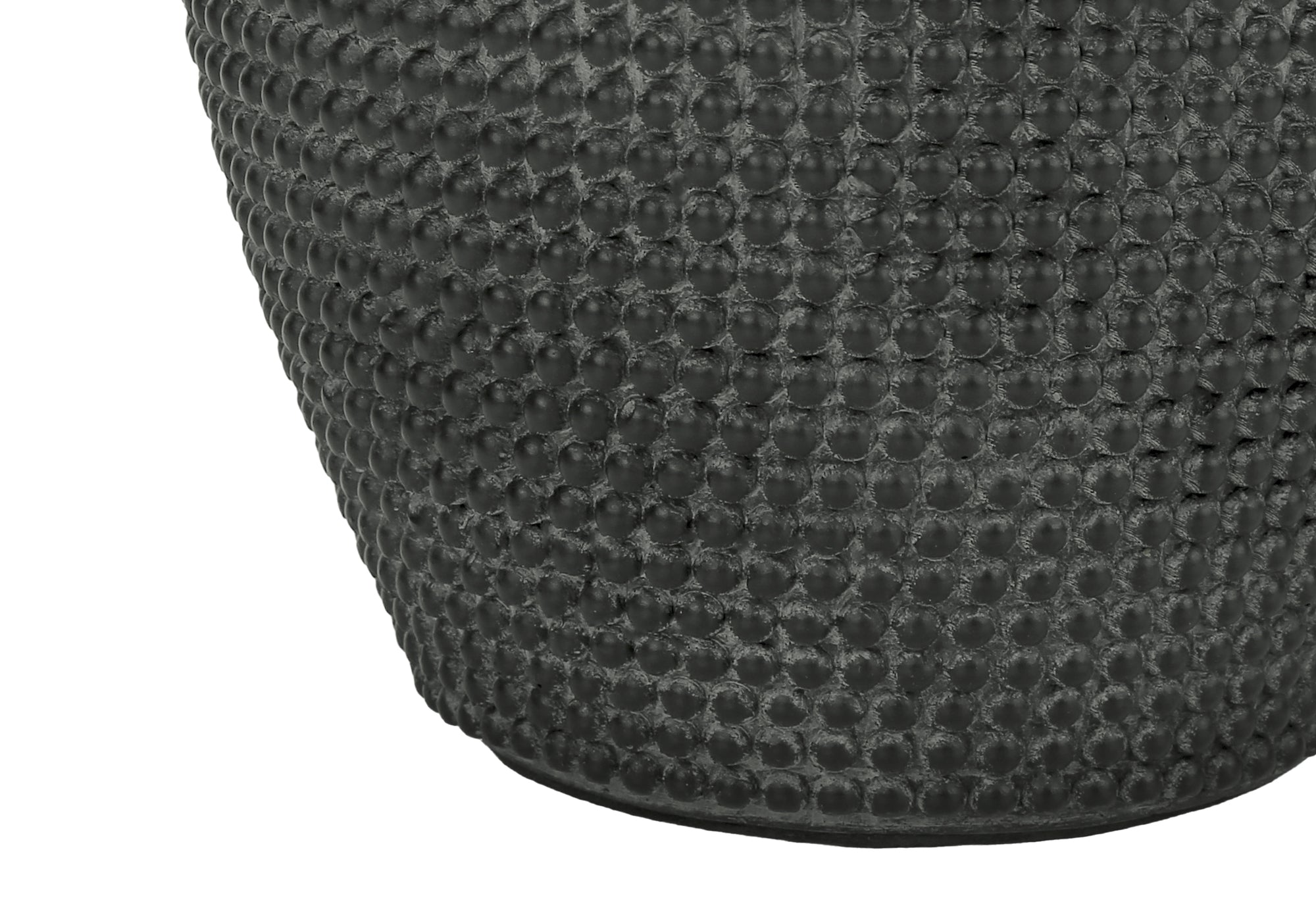 ÉCLAIRAGE - LAMPE DE TABLE 24"H RÉSINE NOIRE / ABAT-JOUR IVOIRE