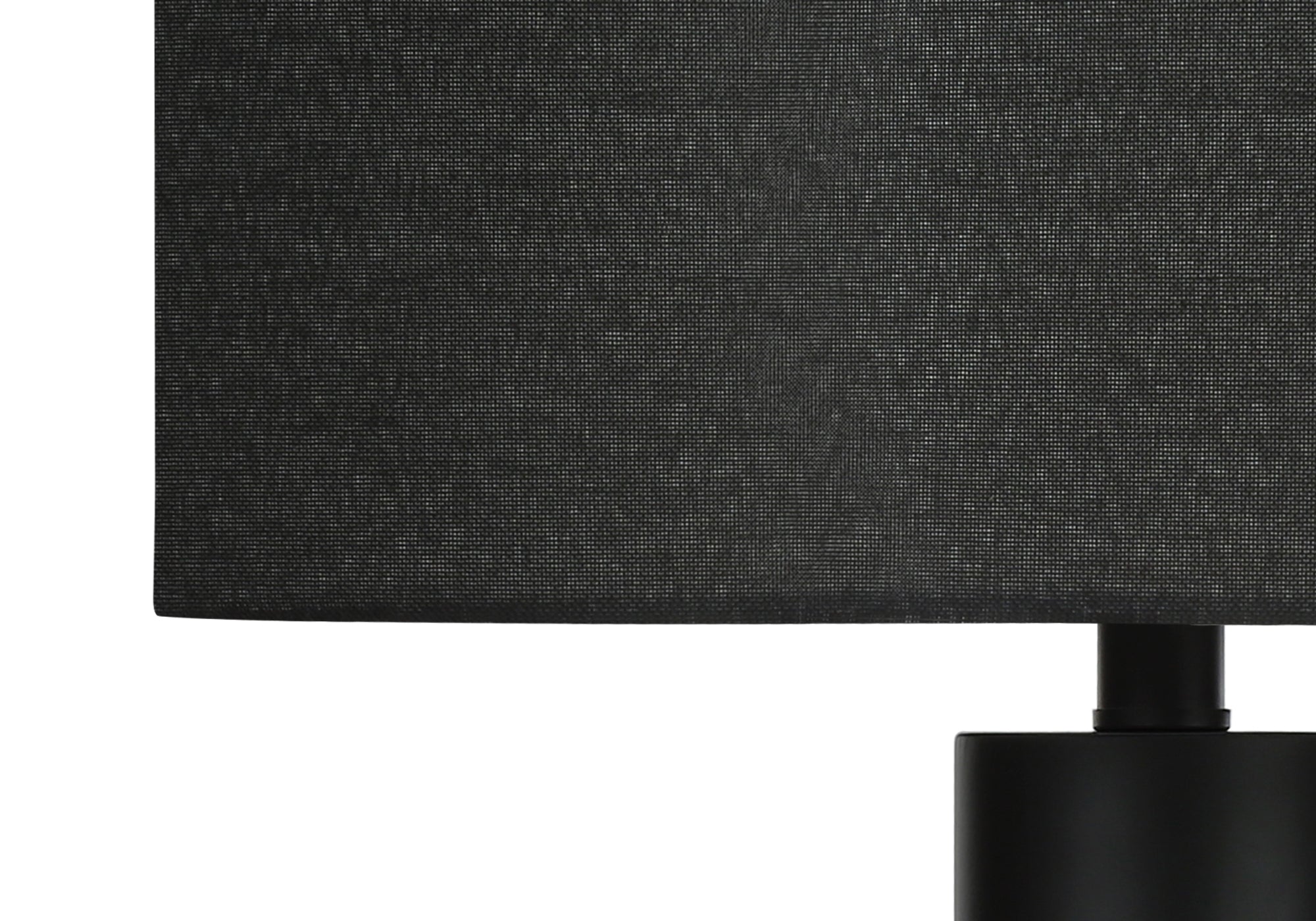 ÉCLAIRAGE - LAMPE DE TABLE 28"H MÉTAL NOIR / ABAT-JOUR NOIR