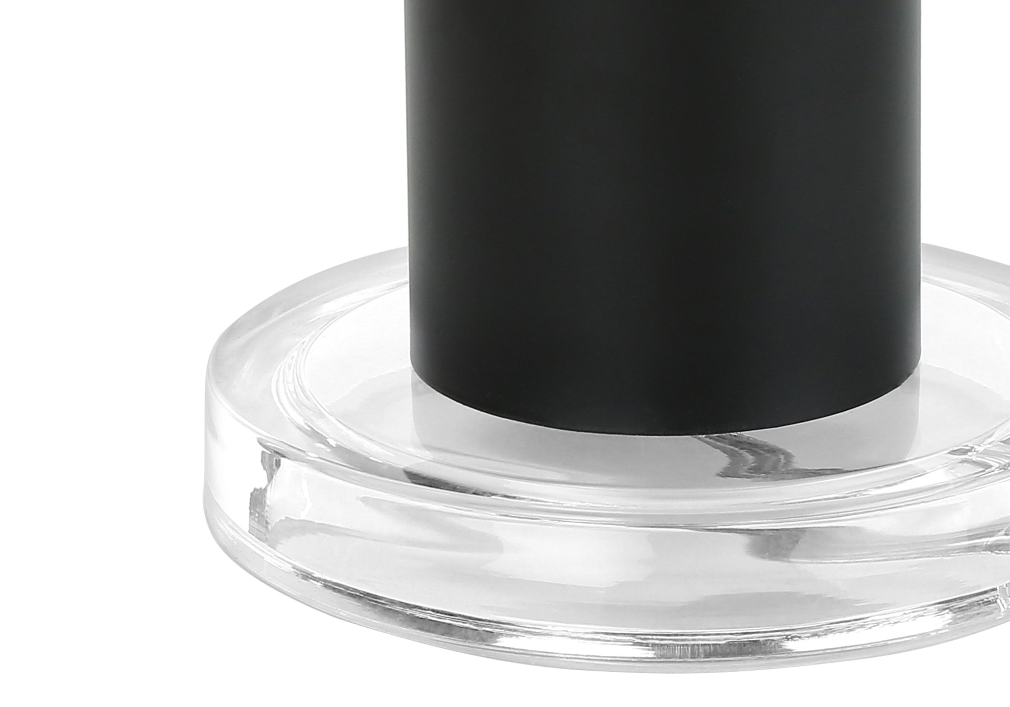 ÉCLAIRAGE - LAMPE DE TABLE 28"H MÉTAL NOIR / ABAT-JOUR NOIR