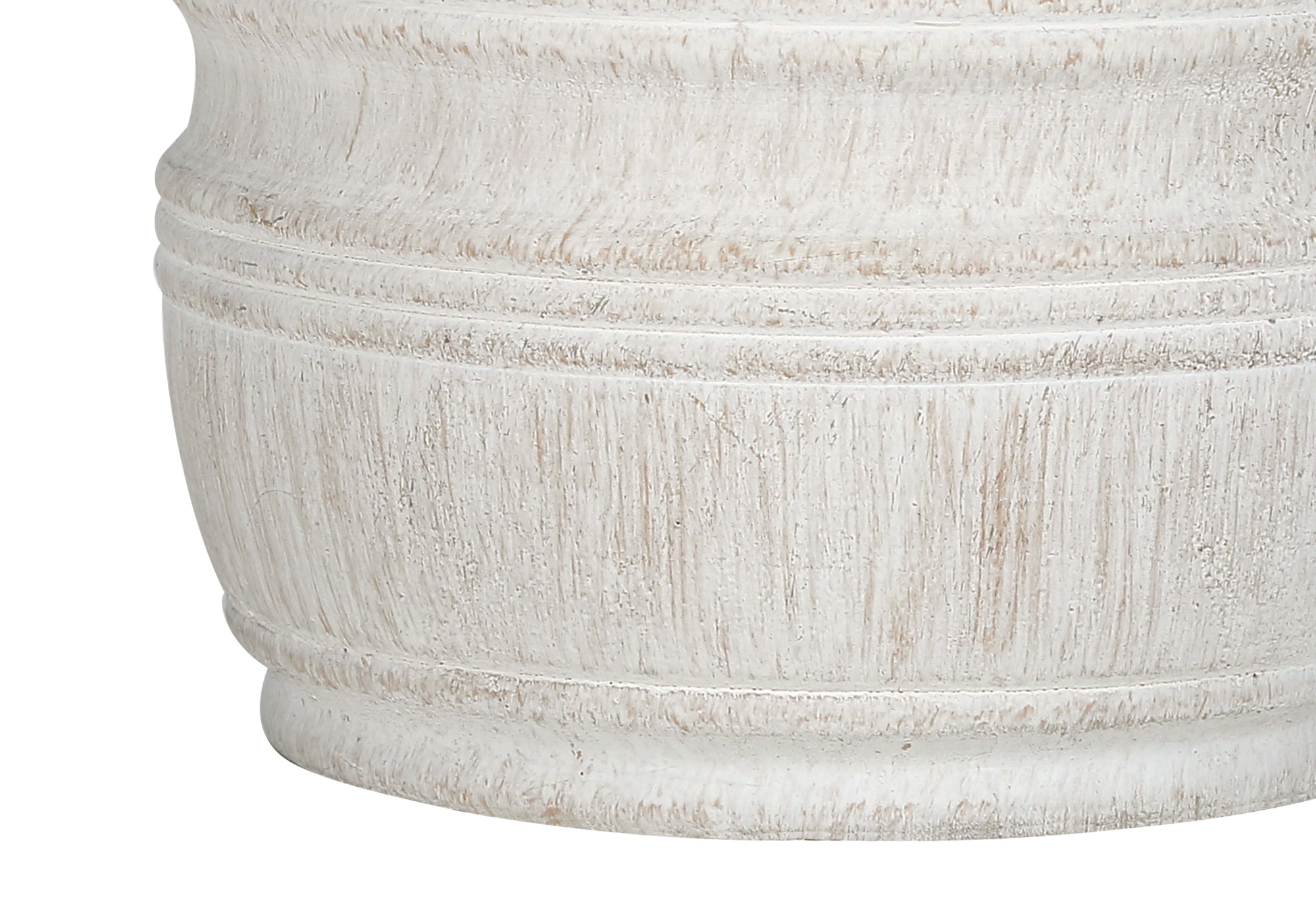 ÉCLAIRAGE - LAMPE DE TABLE 28"H RÉSINE CRÈME / ABAT-JOUR IVOIRE