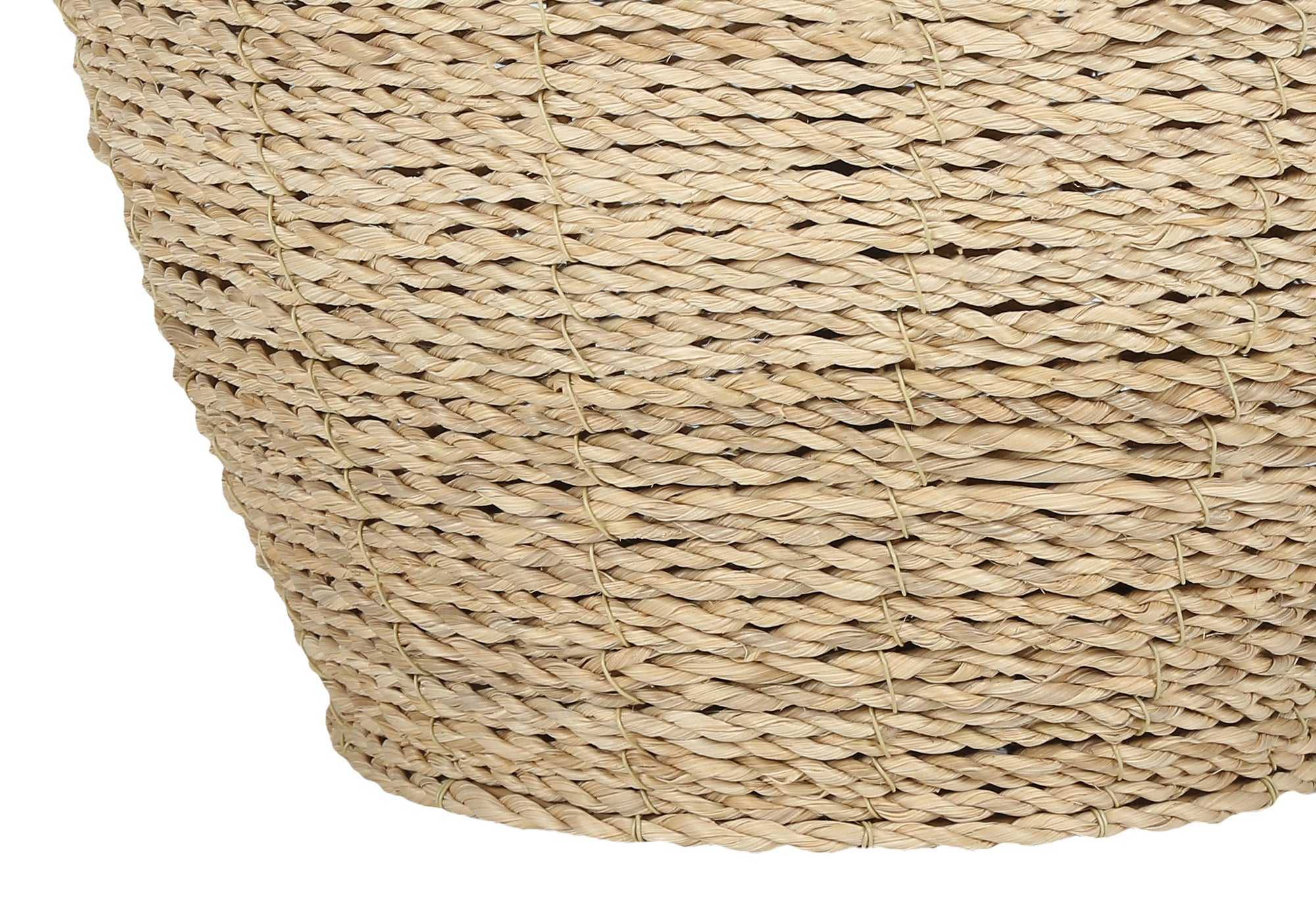 ÉCLAIRAGE - LAMPE DE TABLE 25"H ROTIN BEIGE / ABAT-JOUR BEIGE