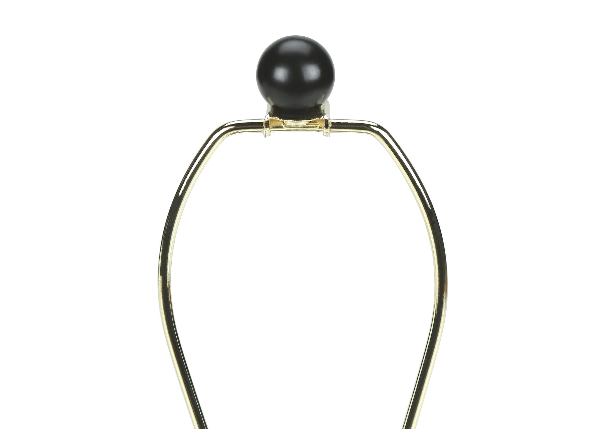 ÉCLAIRAGE - LAMPE DE TABLE 24"H CÉRAMIQUE NOIRE / ABAT-JOUR IVOIRE