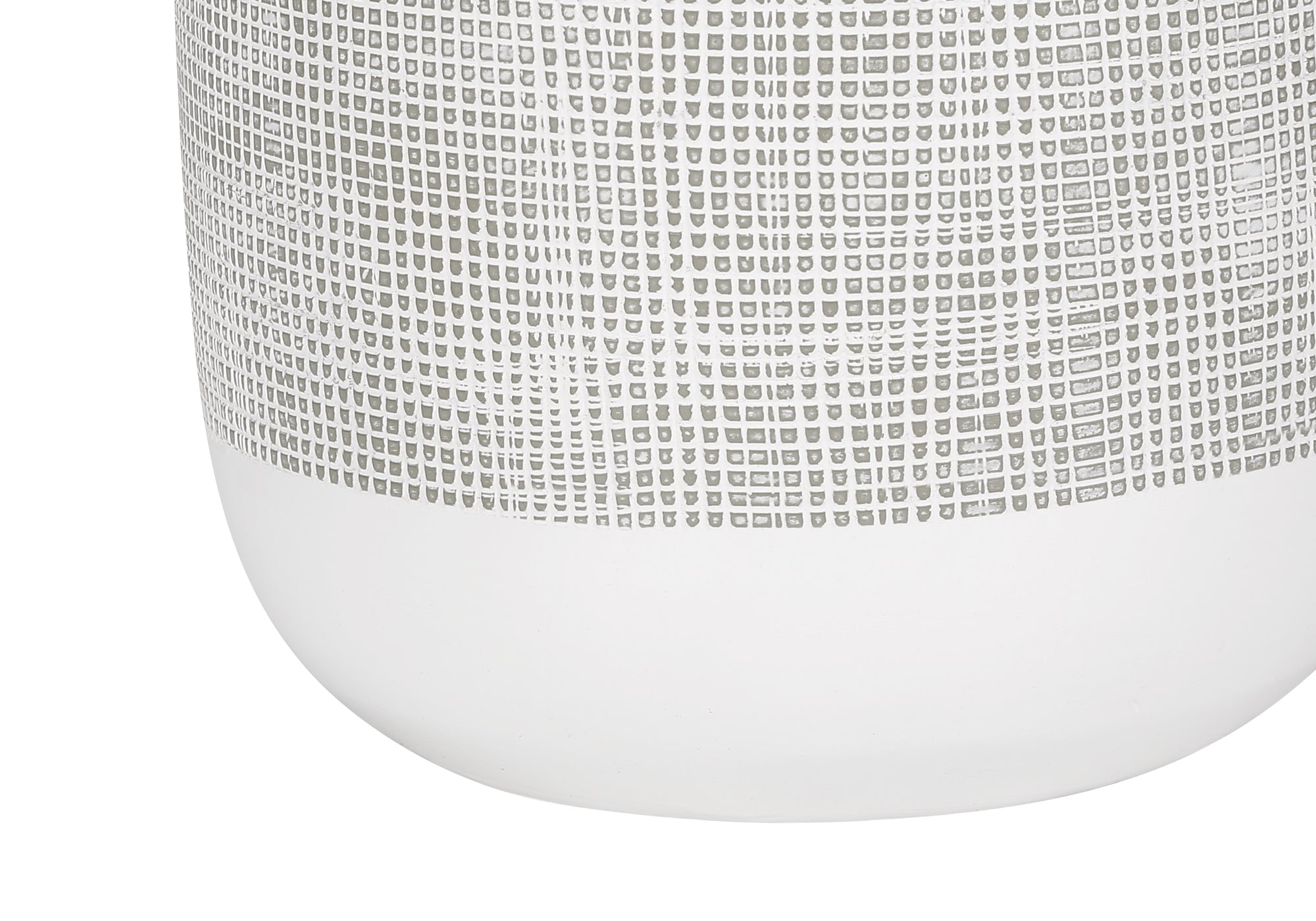 ÉCLAIRAGE - LAMPE DE TABLE 27"H CÉRAMIQUE GRIS / ABAT-JOUR GRIS