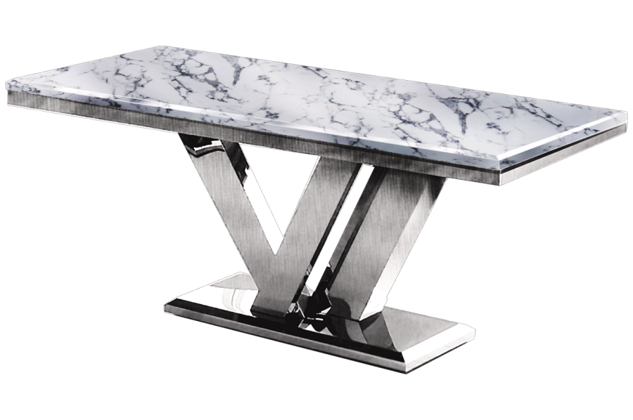 TABLE DE SALLE À MANGER BEVERLY-HILLS DORÉ ( Meuble Mtl )