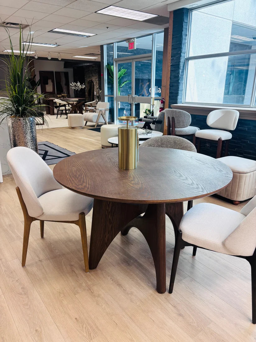 Table de salle à manger ARCADIA GY-DT-409 au fini placage noyer