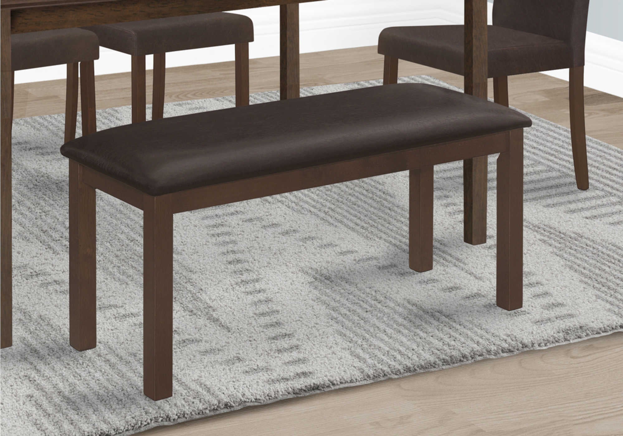 BANC - 42"L / ESPRESSO / PU BRUN FONCÉ
