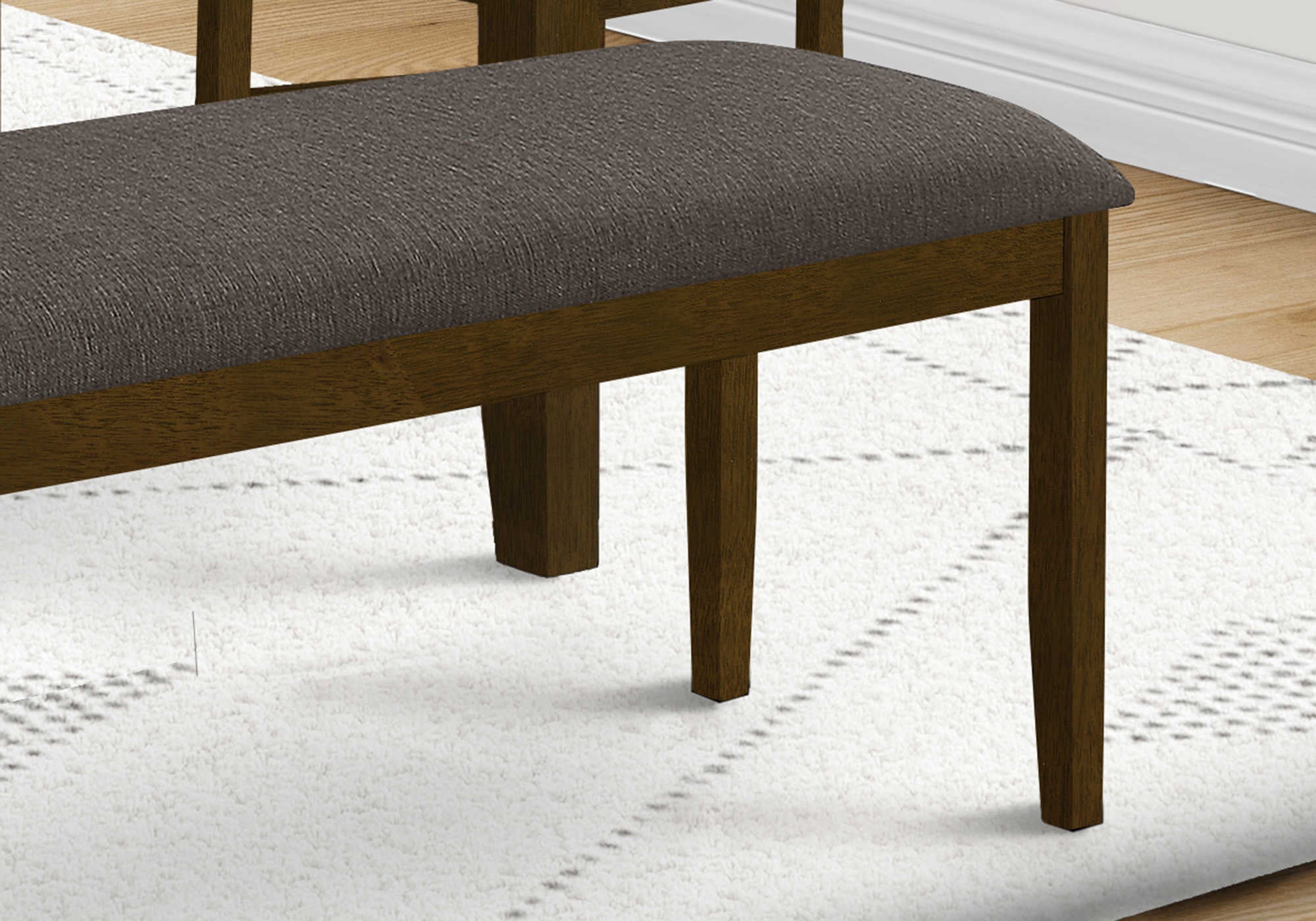 BANC - 44"L / NOYER BRUN / TISSU BRUN